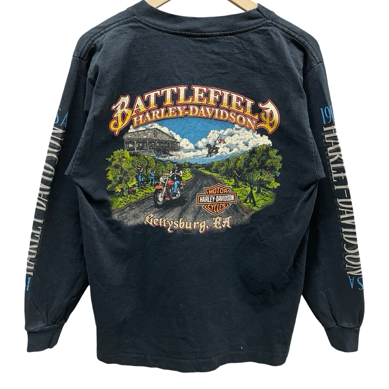 Vintage 00's Harley-Davidson "Battlefield" 2002 L/S Tee Size M