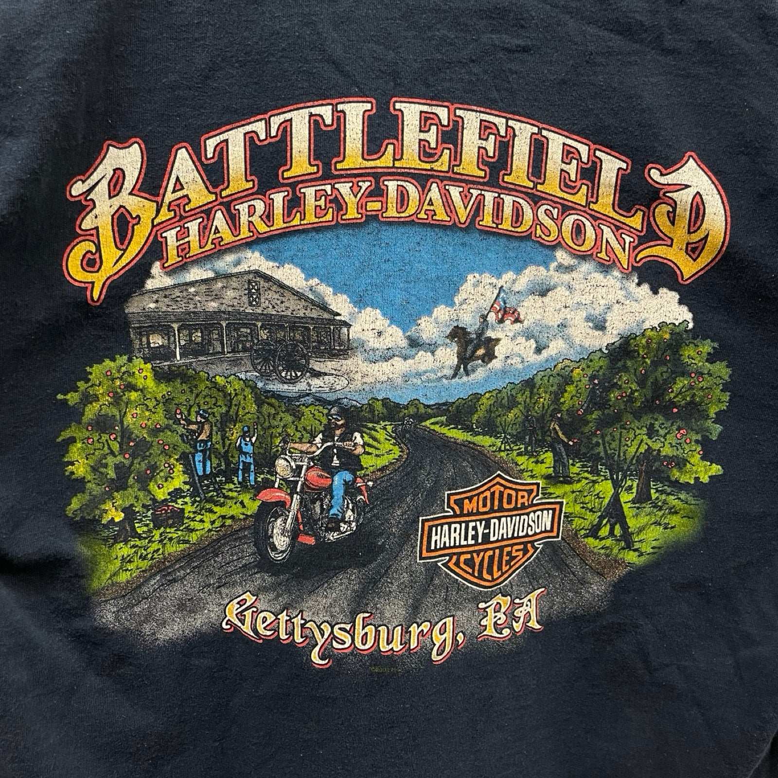 Vintage 00's Harley-Davidson "Battlefield" 2002 L/S Tee Size M