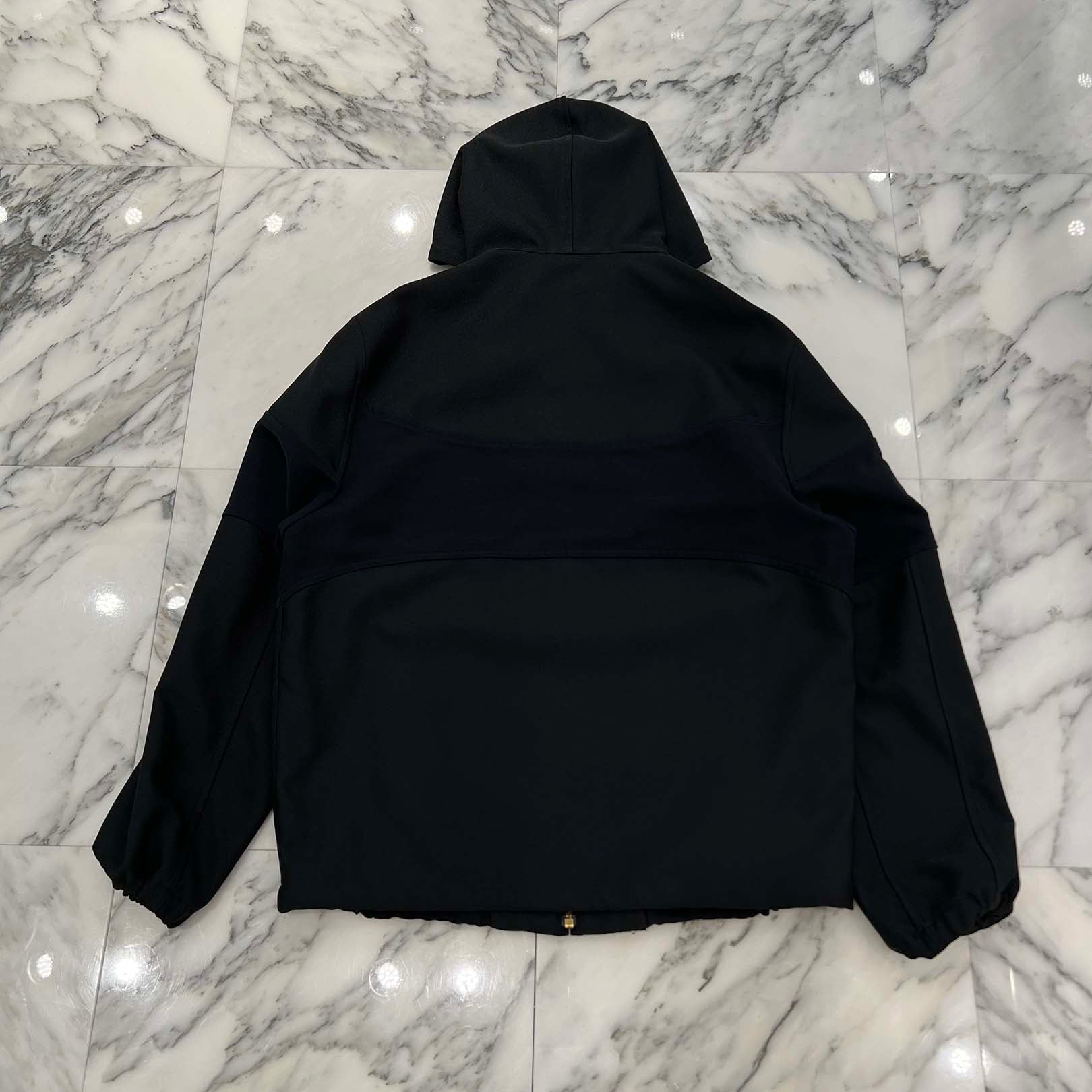 LOUIS VUITTON 2024AW Beads Logo Embellished Zip Up Jacket HRB21E Size 50 ルイヴィトン ビーズロゴ装飾 ジップアップ ブルゾン サイズ50