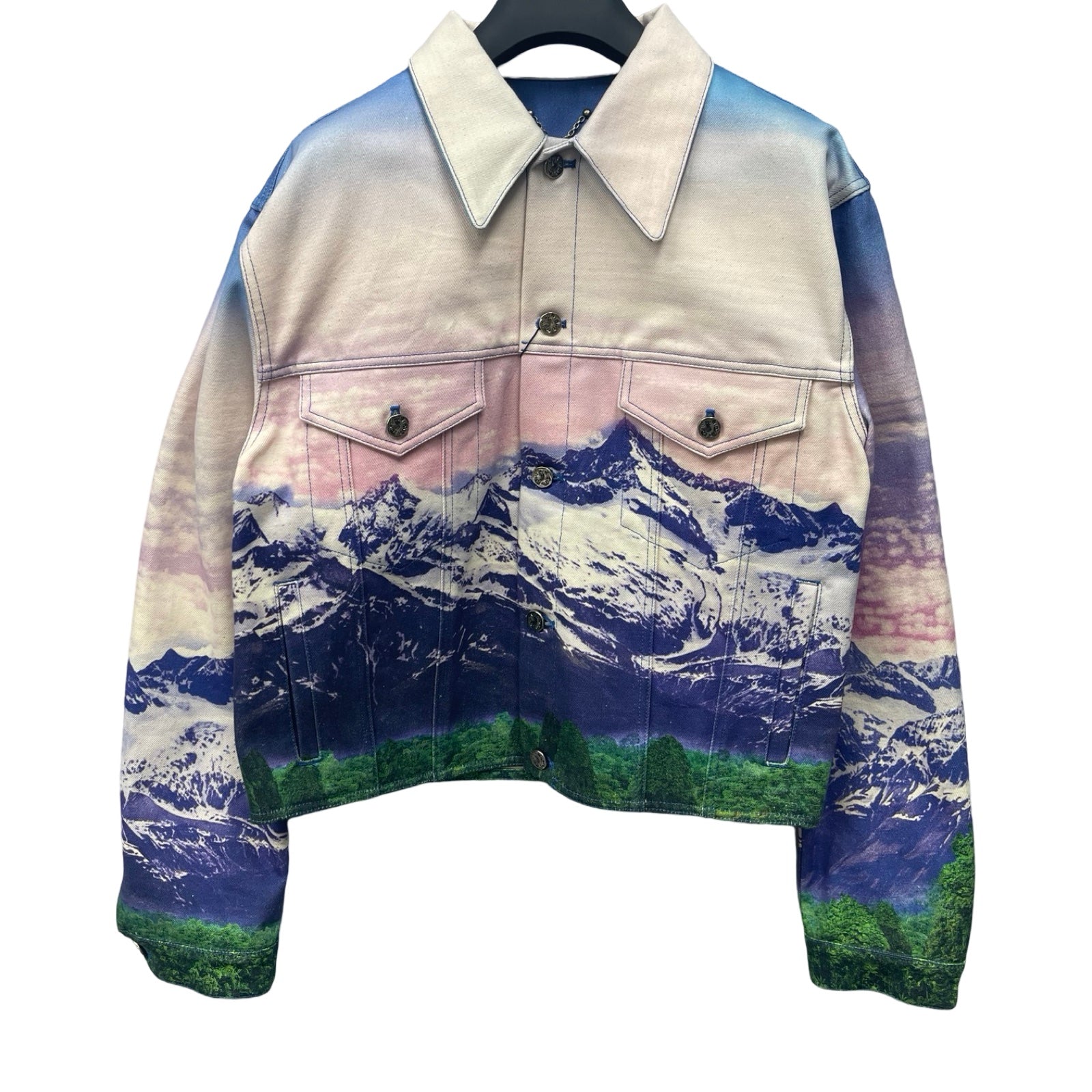 LOUIS VUITTON 2022SS Landscape Denim Jacket 1A9T13 Size 50