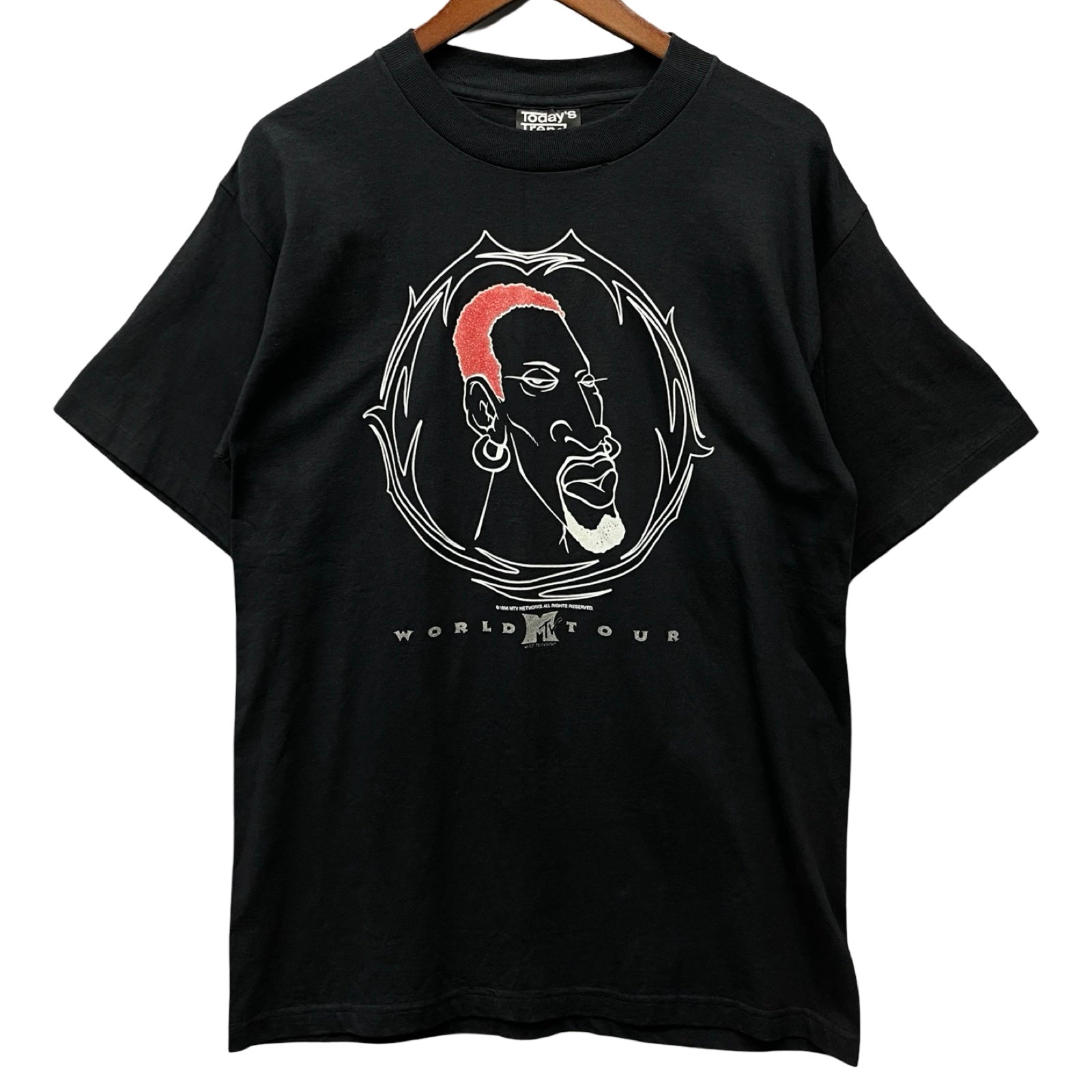 akira1960様 Dennis Rodman Tシャツ ブラック 90's Dennis Rodman／『MTV』world tour Tee