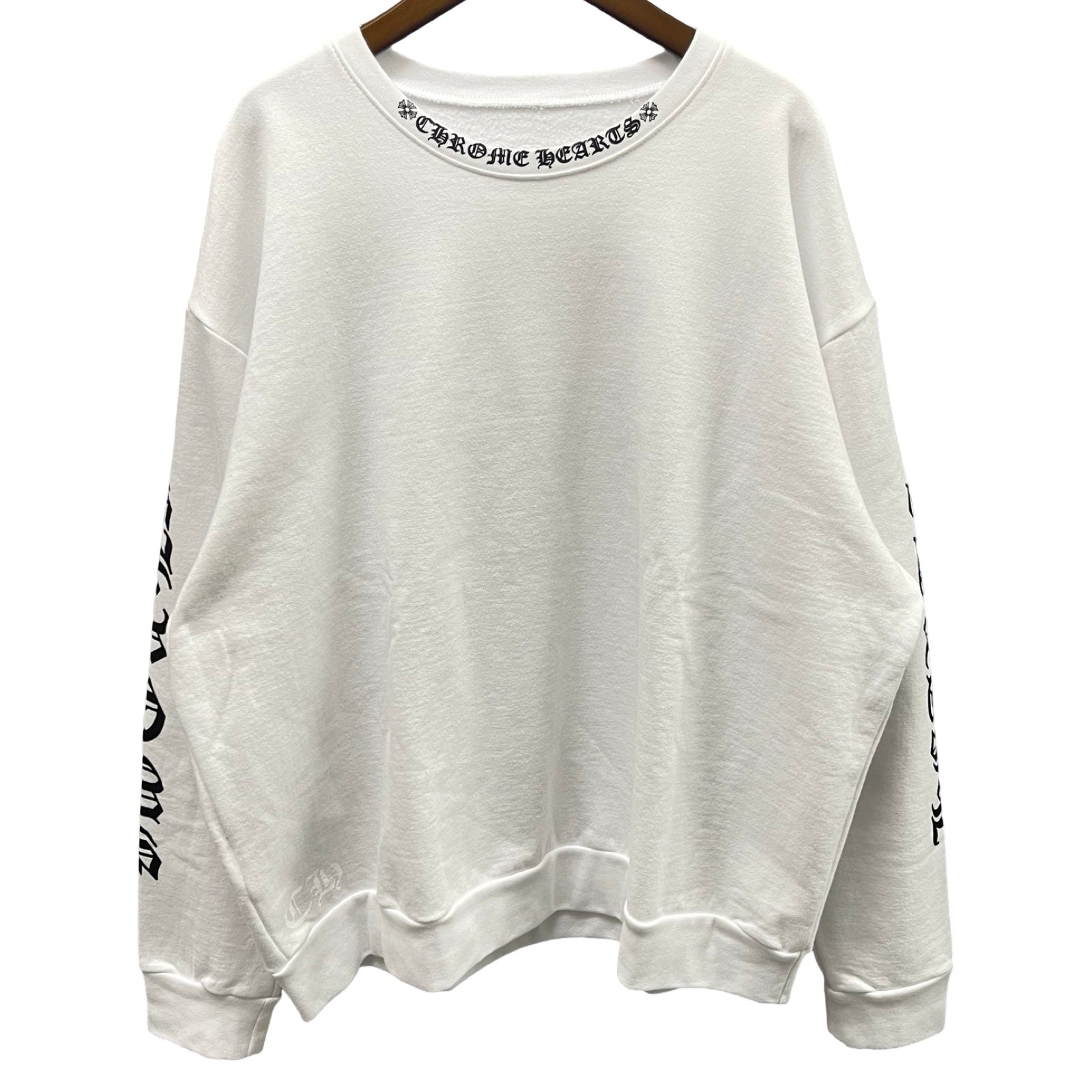 CHROME HEARTS Neck Logo Crewneck Sweatshirt Size L