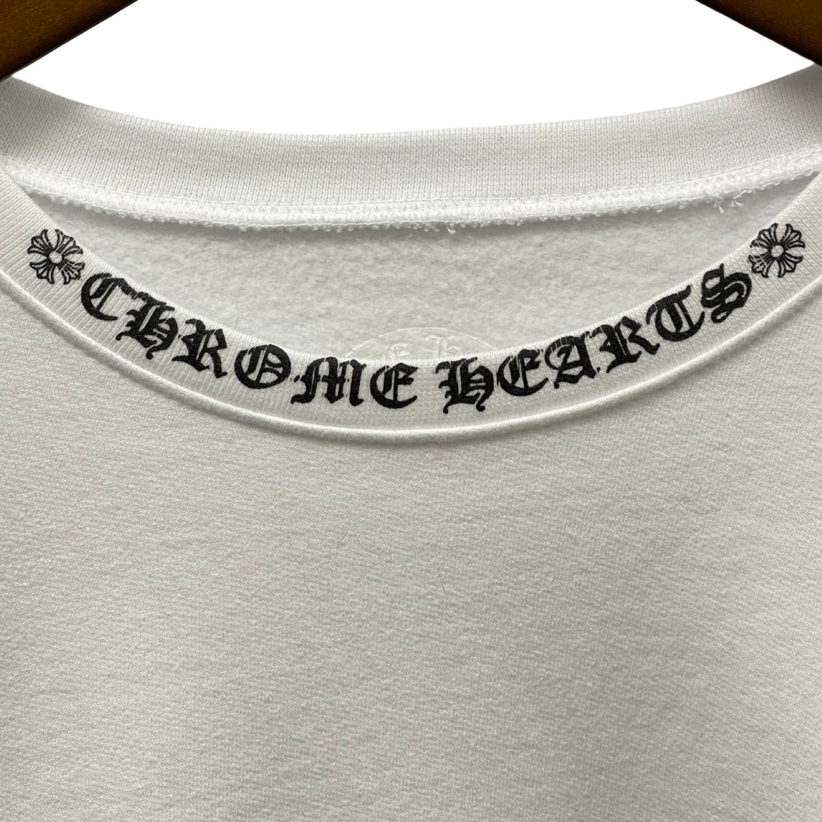 CHROME HEARTS Neck Logo Crewneck Sweatshirt Size L