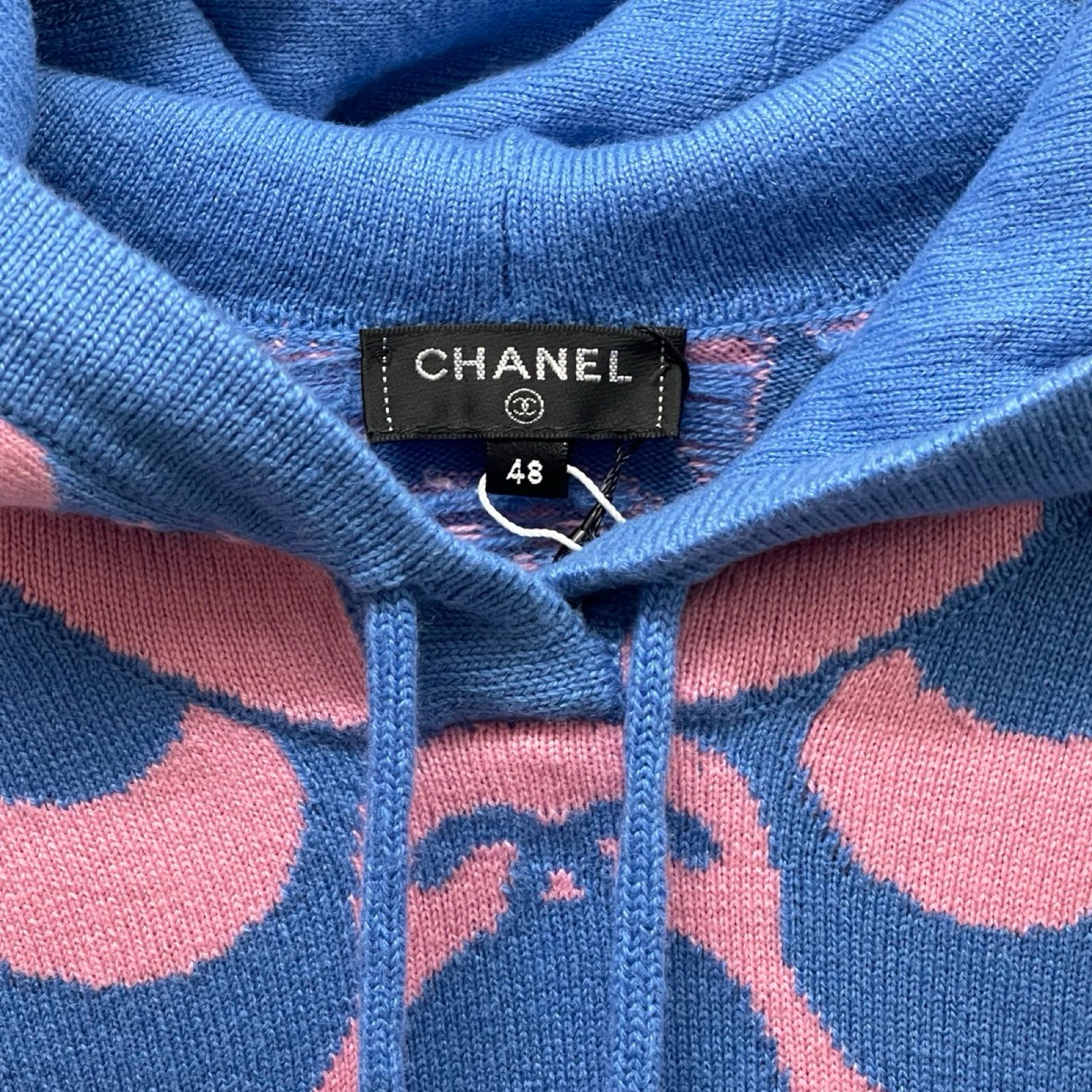 CHANEL 2021SS Cashmere Knit Pullover Hoodie P70408K10043 Size 48