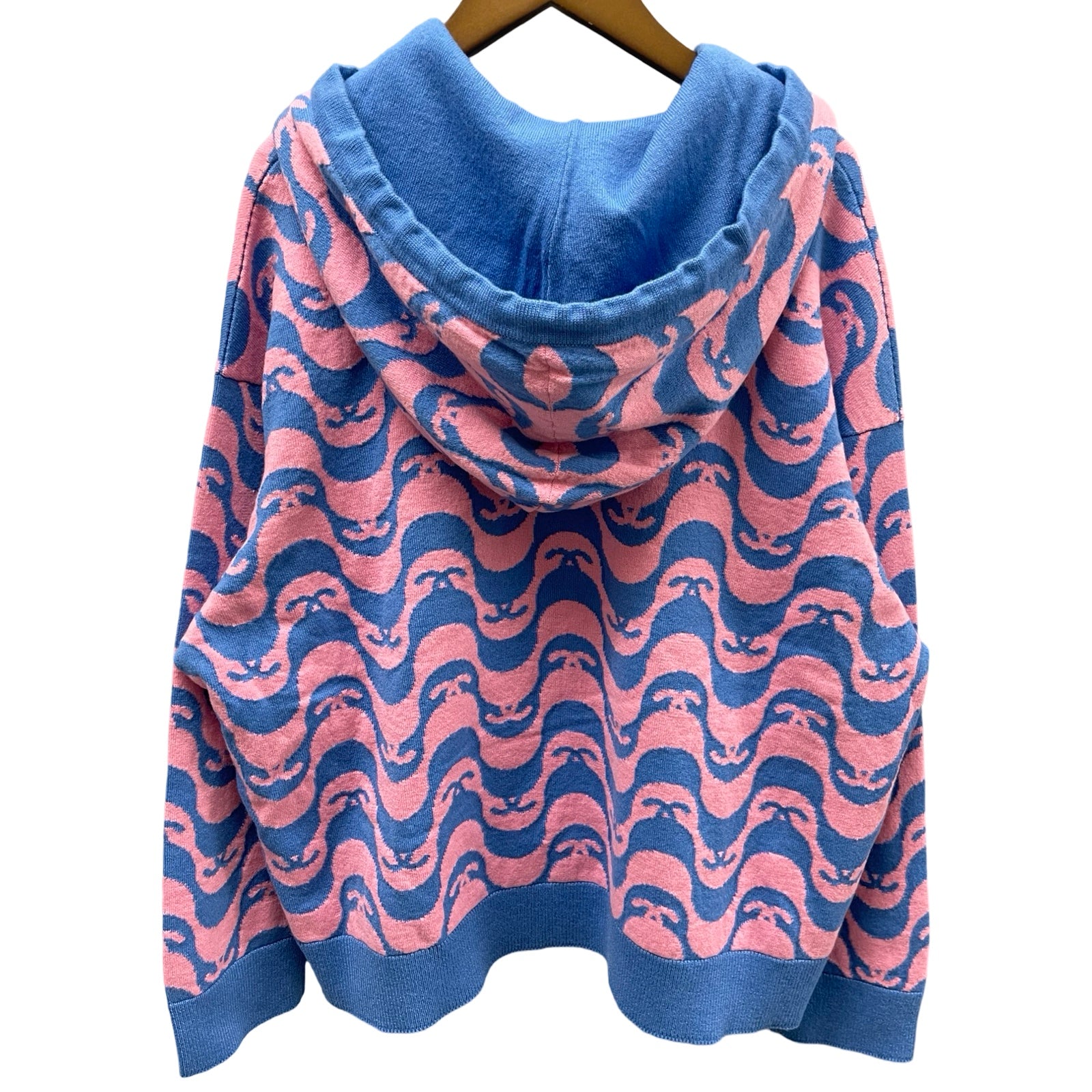 CHANEL 2021SS Cashmere Knit Pullover Hoodie P70408K10043 Size 48