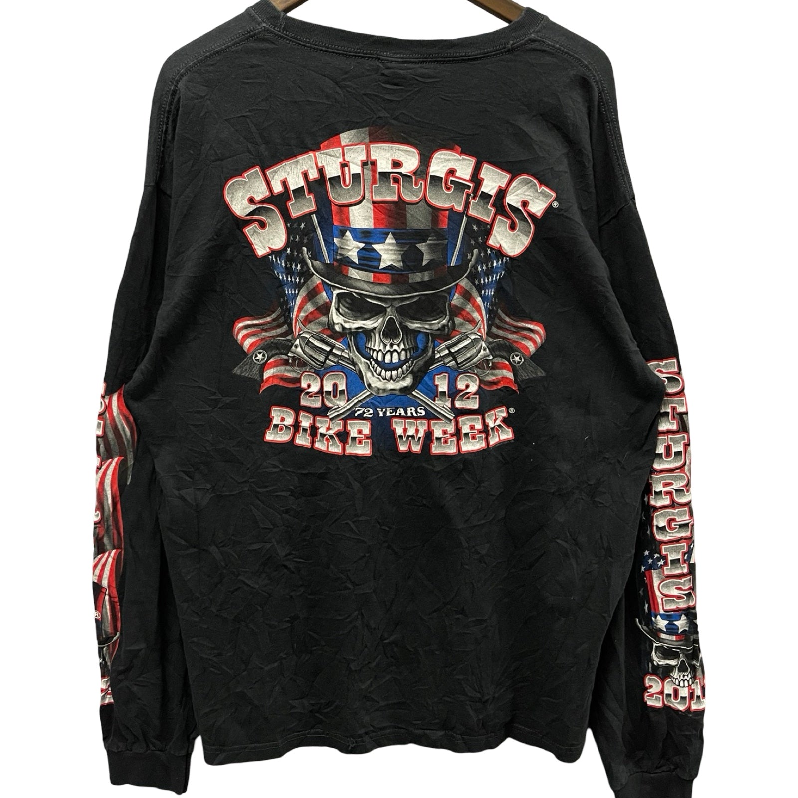 Vintage 00's STURGIS "72nd Anniversary Bike Week" 2012 L/S Tee Size XL