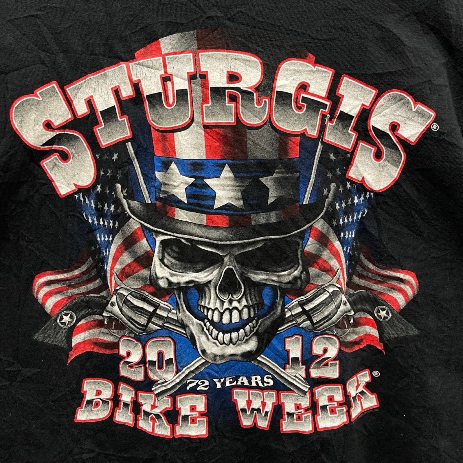 Vintage 00's STURGIS "72nd Anniversary Bike Week" 2012 L/S Tee Size XL