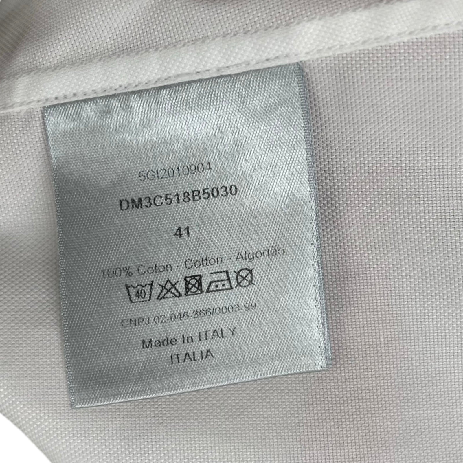 DIOR Emblem Logo Embroidery Dress Shirt DM3C518B5030 Size 41