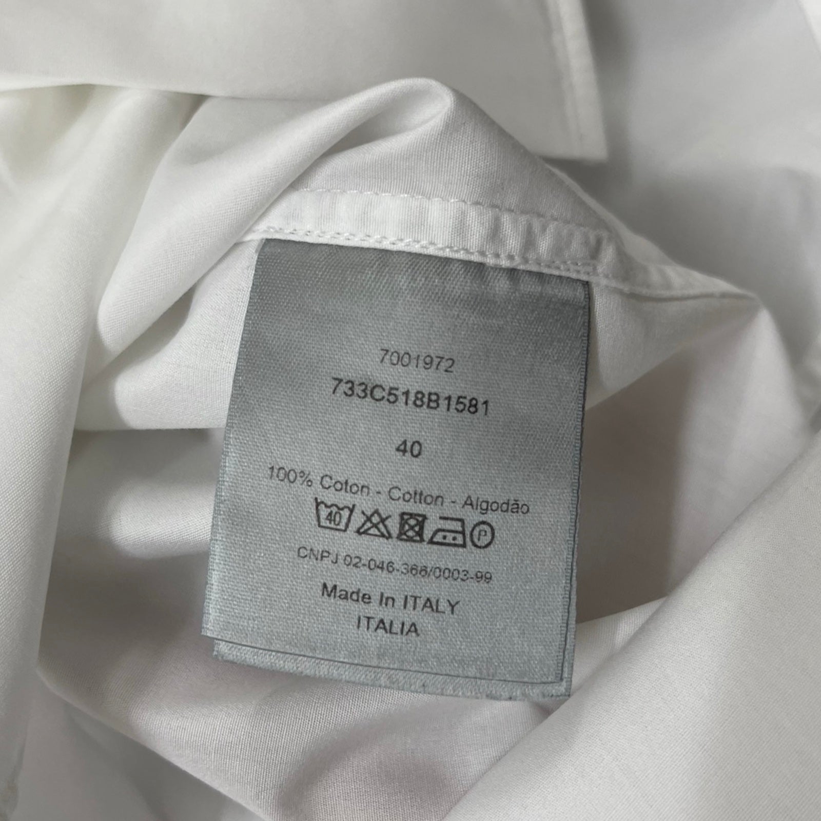 DIOR 2017SS BEE Embroidered Dress Shirt 733C518B1581 Size 40