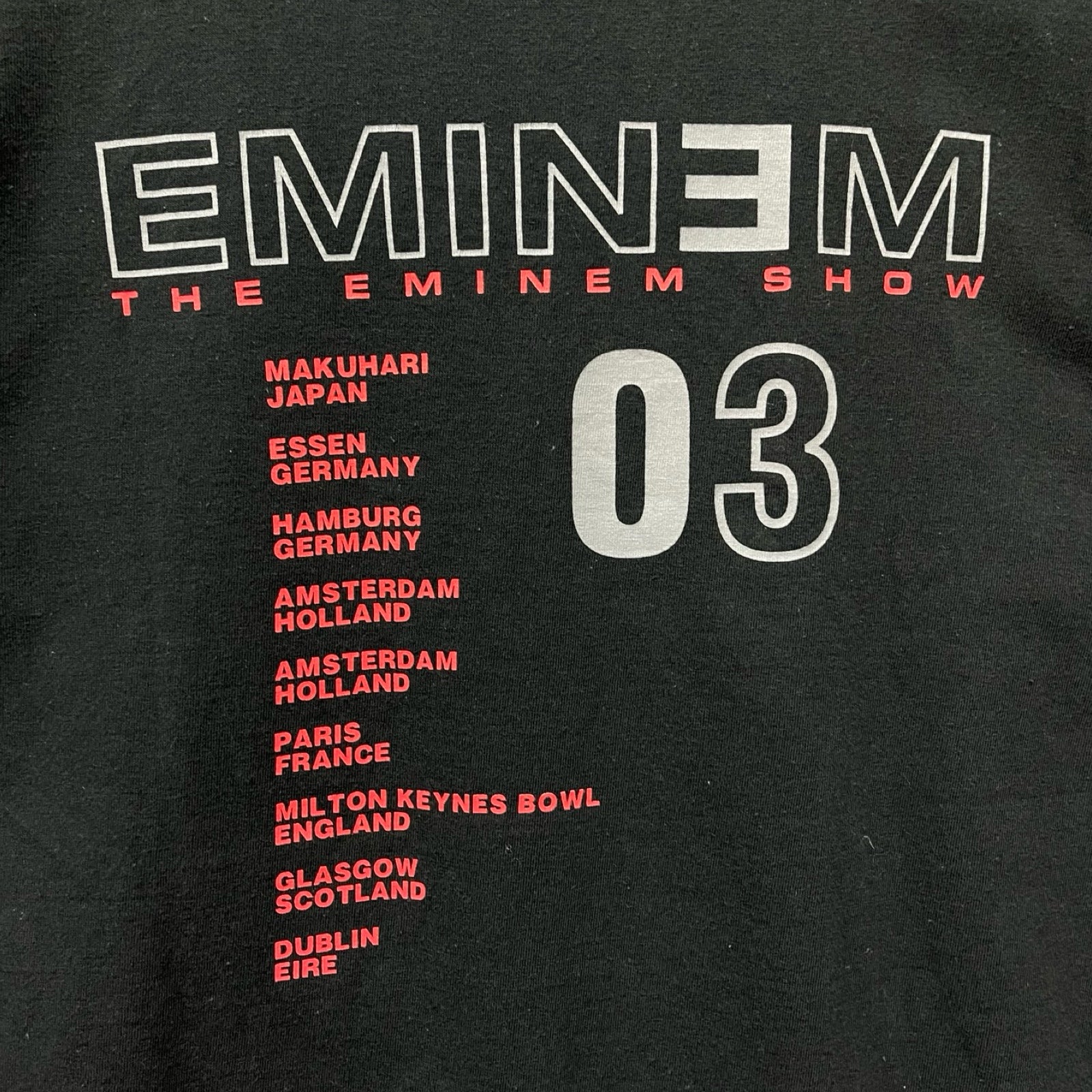 Vintage 00's EMINEM 2003 THE EMINEM SHOW S/S Tee Size XL