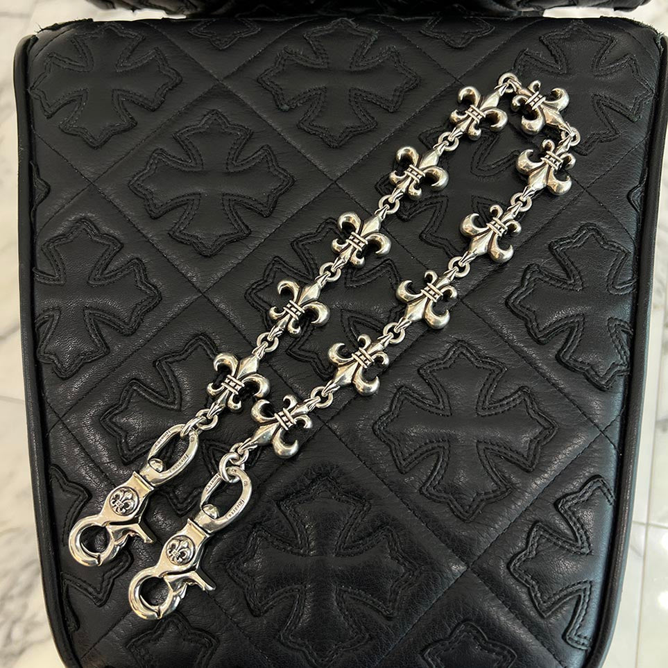 CHROME HEARTS 2 CLIP FLARE Wallet Chain 11 LINKS クロムハーツ 2