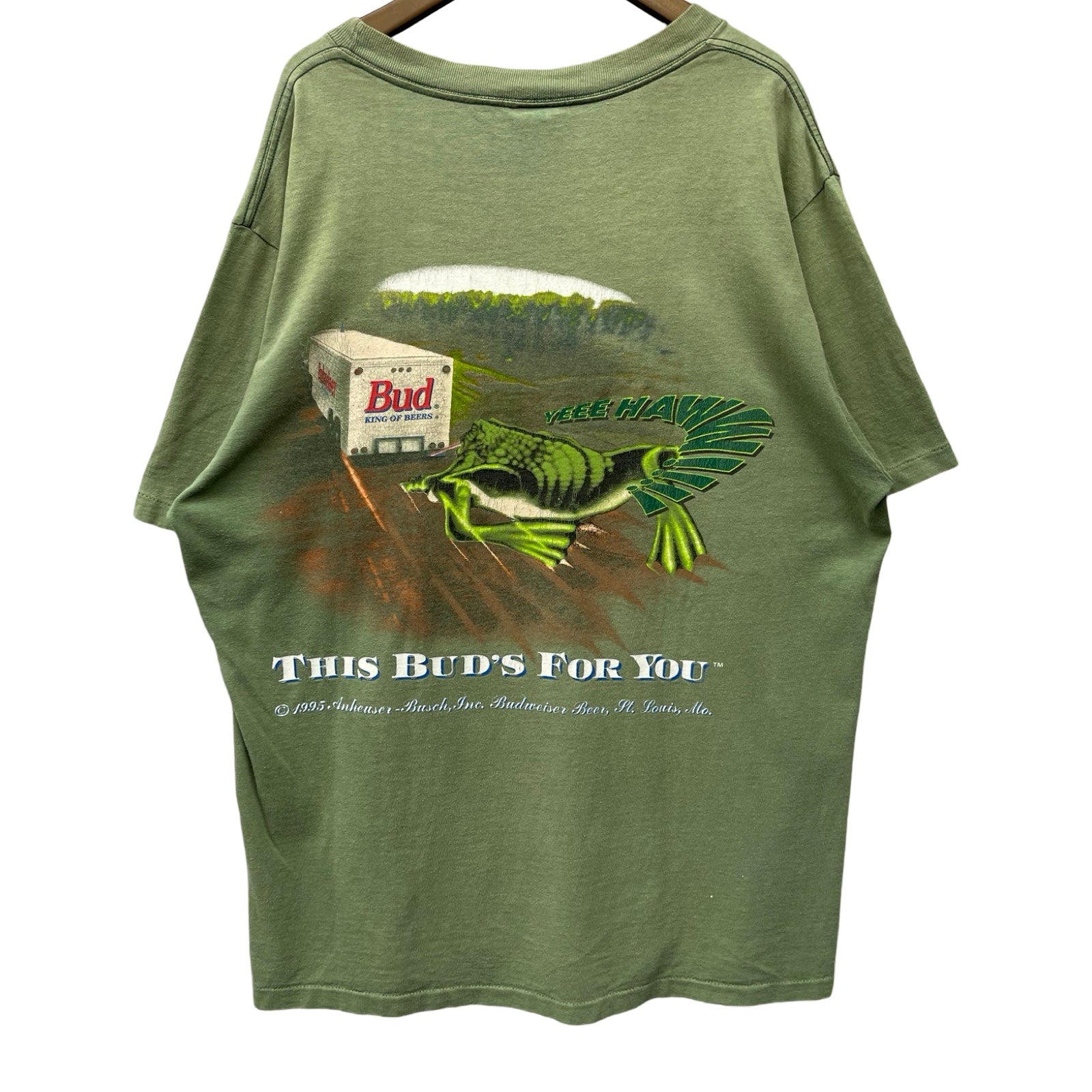 Vintage 90's Budweiser 1995 Company S/S Tee Size XL