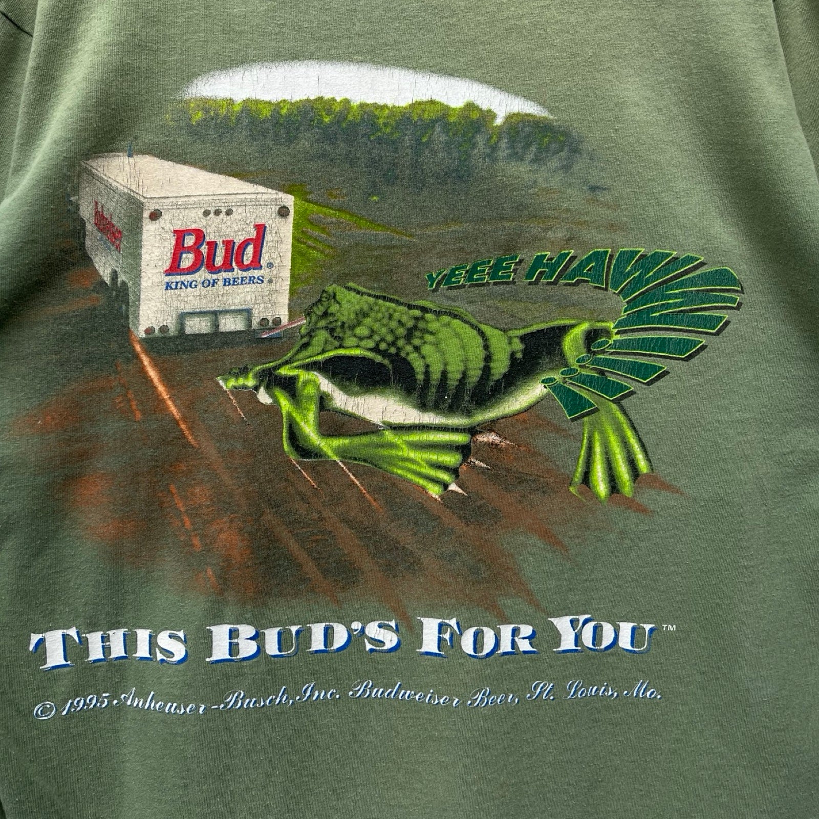 Vintage 90's Budweiser 1995 Company S/S Tee Size XL