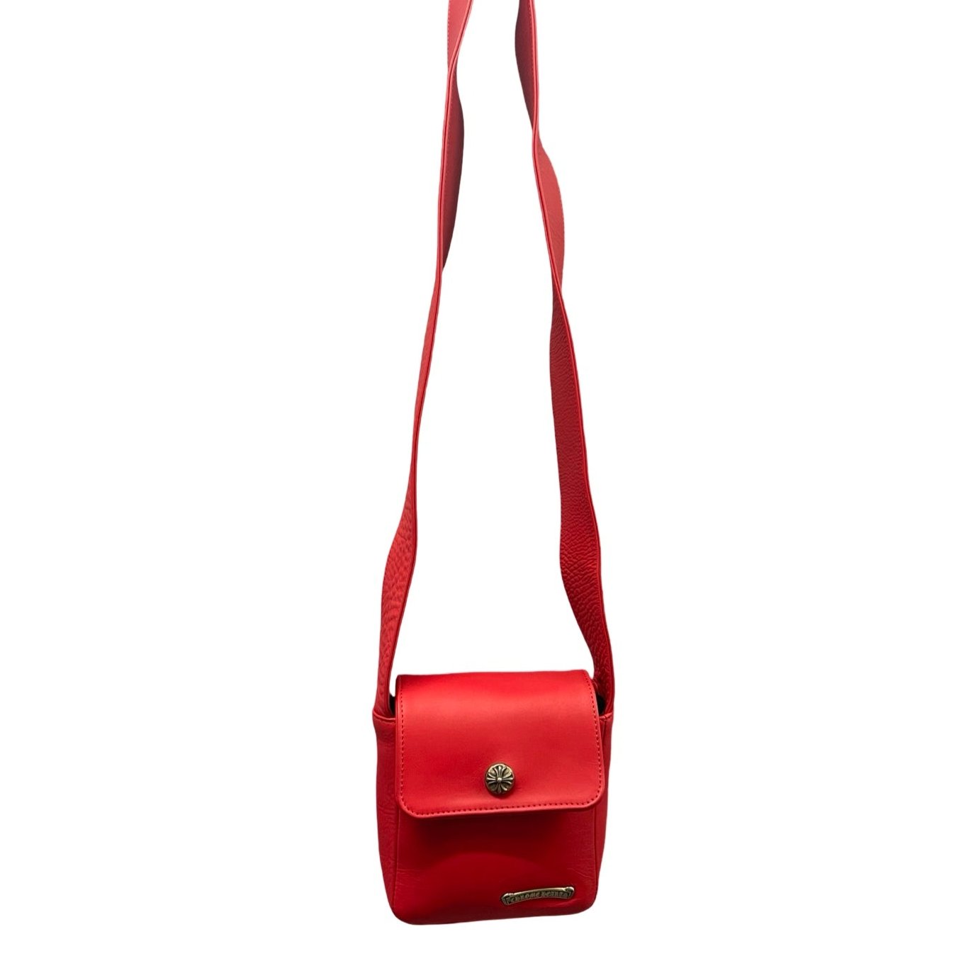 CHROME HEARTS HOT POT CH Plus Cross Ball Leather Shoulder Bag