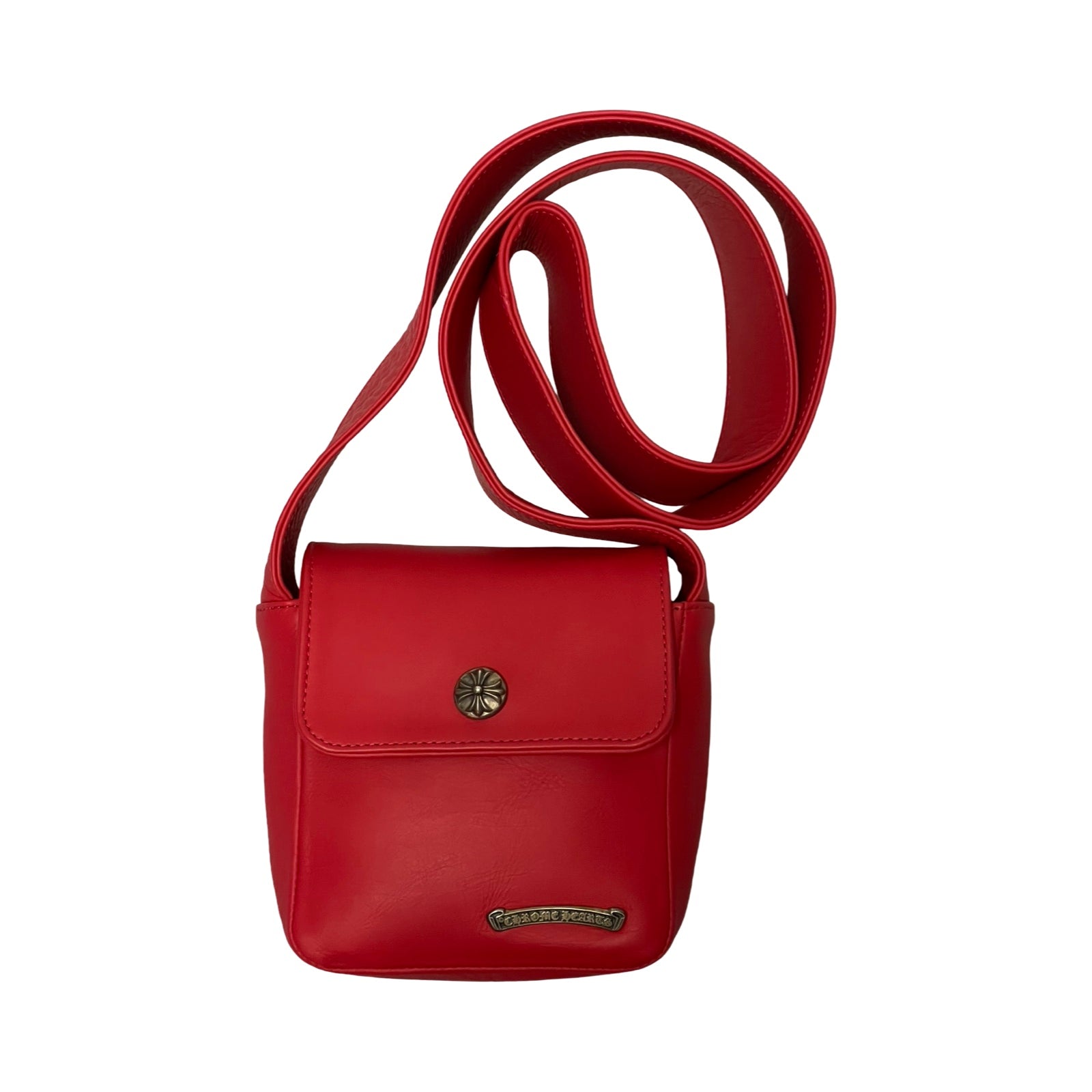 CHROME HEARTS HOT POT CH Plus Cross Ball Leather Shoulder Bag