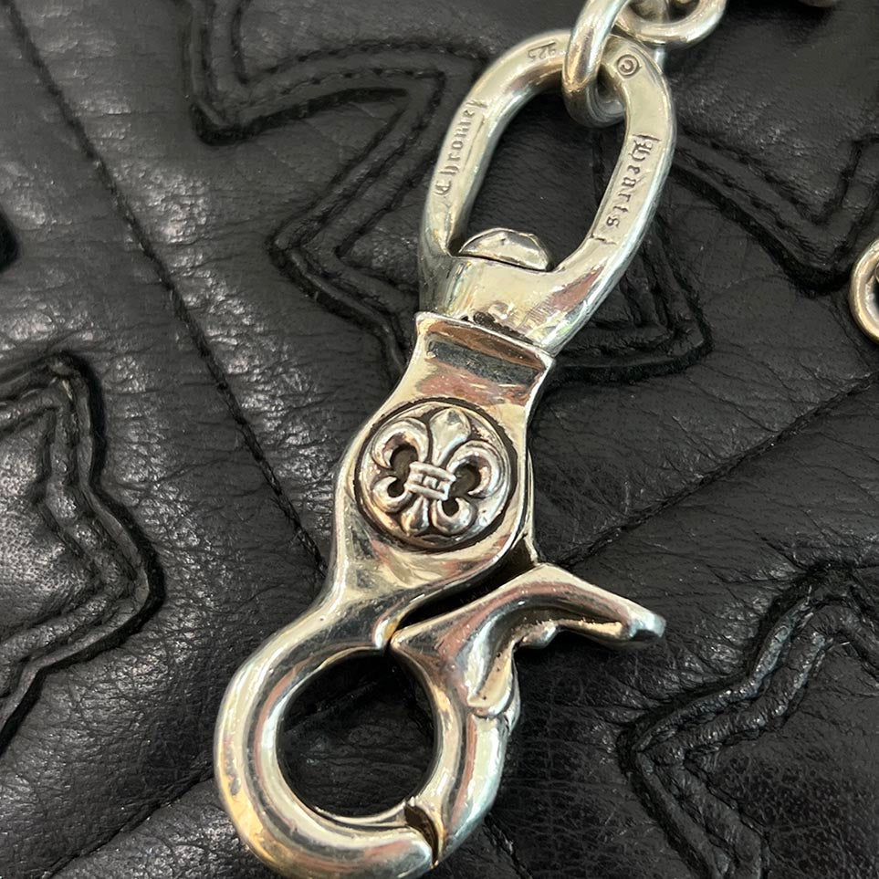 CHROME HEARTS 2 CLIP FLARE Wallet Chain 11 LINKS クロムハーツ 2