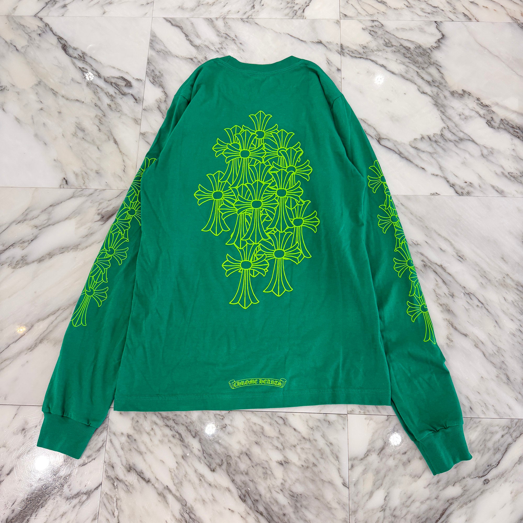 CHROME HEARTS Cemetery Cross Print Long Sleeve Tee Size S クロムハーツ セメタリークロスプリント ロングスリーブTシャツ サイズS