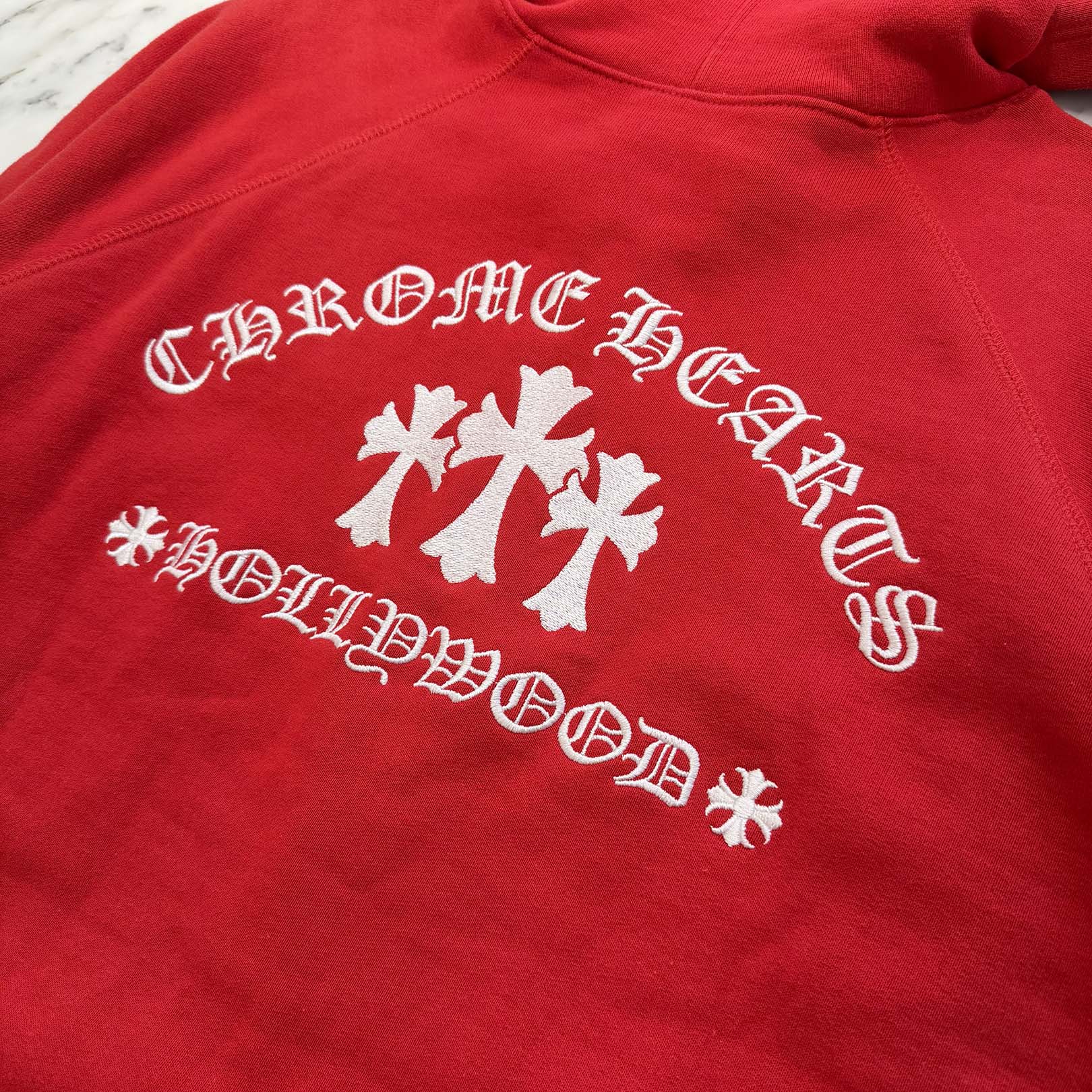 CHROME HEARTS King Taco 3 Cemetery Cross Embroidery Zip Up Hoodie Size XL クロムハーツ キングタコ 3セメタリークロス刺繍 ジップアップフーディー サイズXL