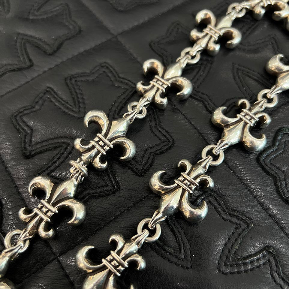 クロムハーツ BSフレア ウォレットチェーン ロング 2クリップ CHROME HEARTS 2 CLIP FLARE Wallet Chain 11 LINKS クロムハーツ 2