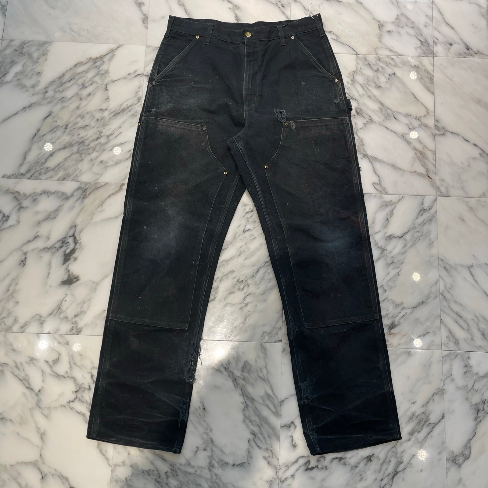 Carhartt Double Knee Denim Painter Pants Size 34×32