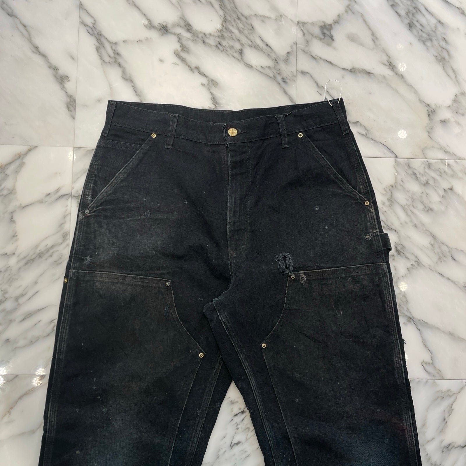 Carhartt Double Knee Denim Painter Pants Size 34×32