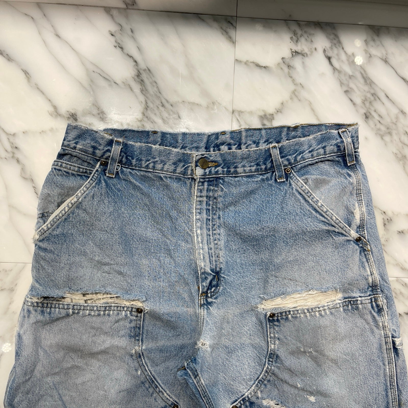 Carhartt Double Knee Denim Painter Pants Size 36×32