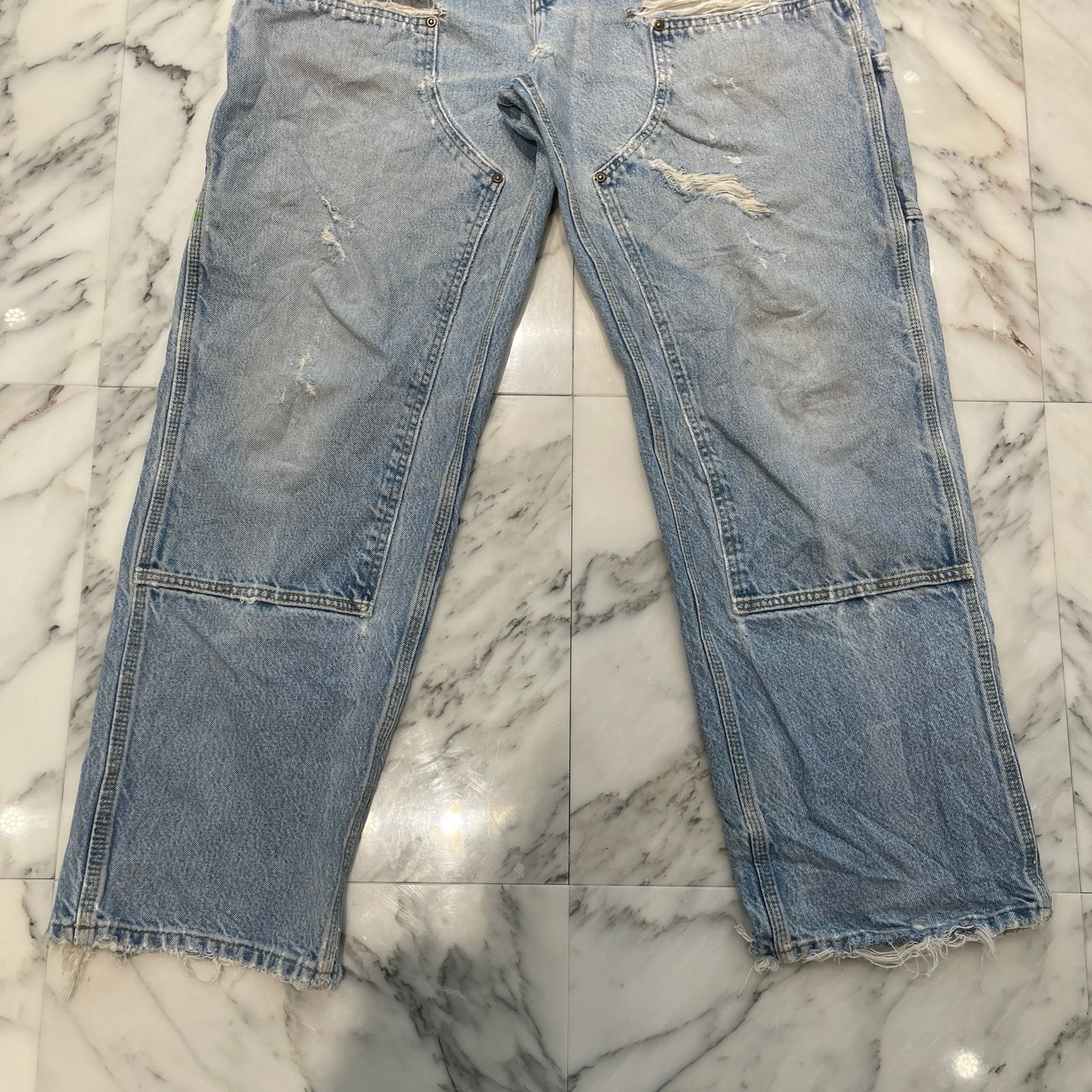 Carhartt Double Knee Denim Painter Pants Size 36×32