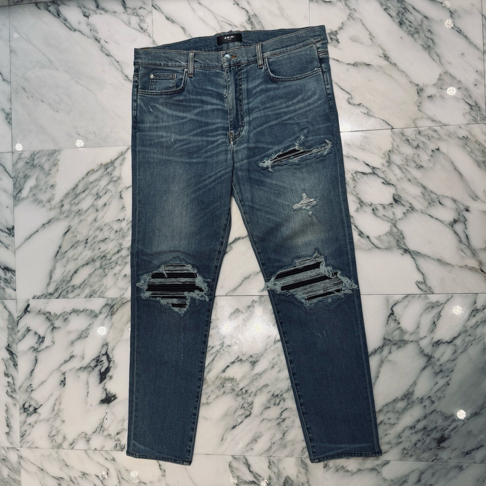 AMIRI MX1 Damage Regular Fit Jeans Size 38