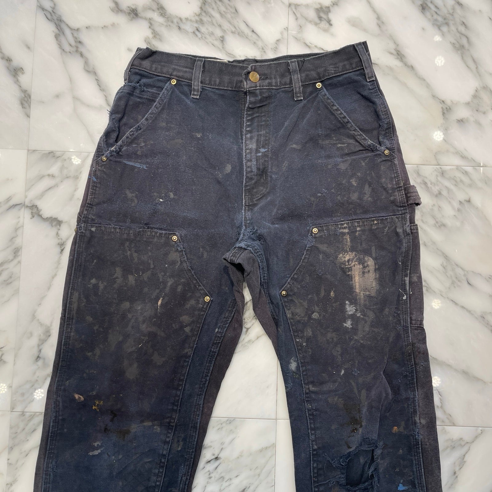 Carhartt Double Knee Denim Painter Pants 30×32