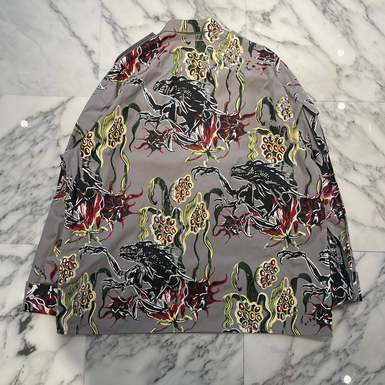 PRADA 2024SS Print Design Oversize Shirt SC766 Size XS