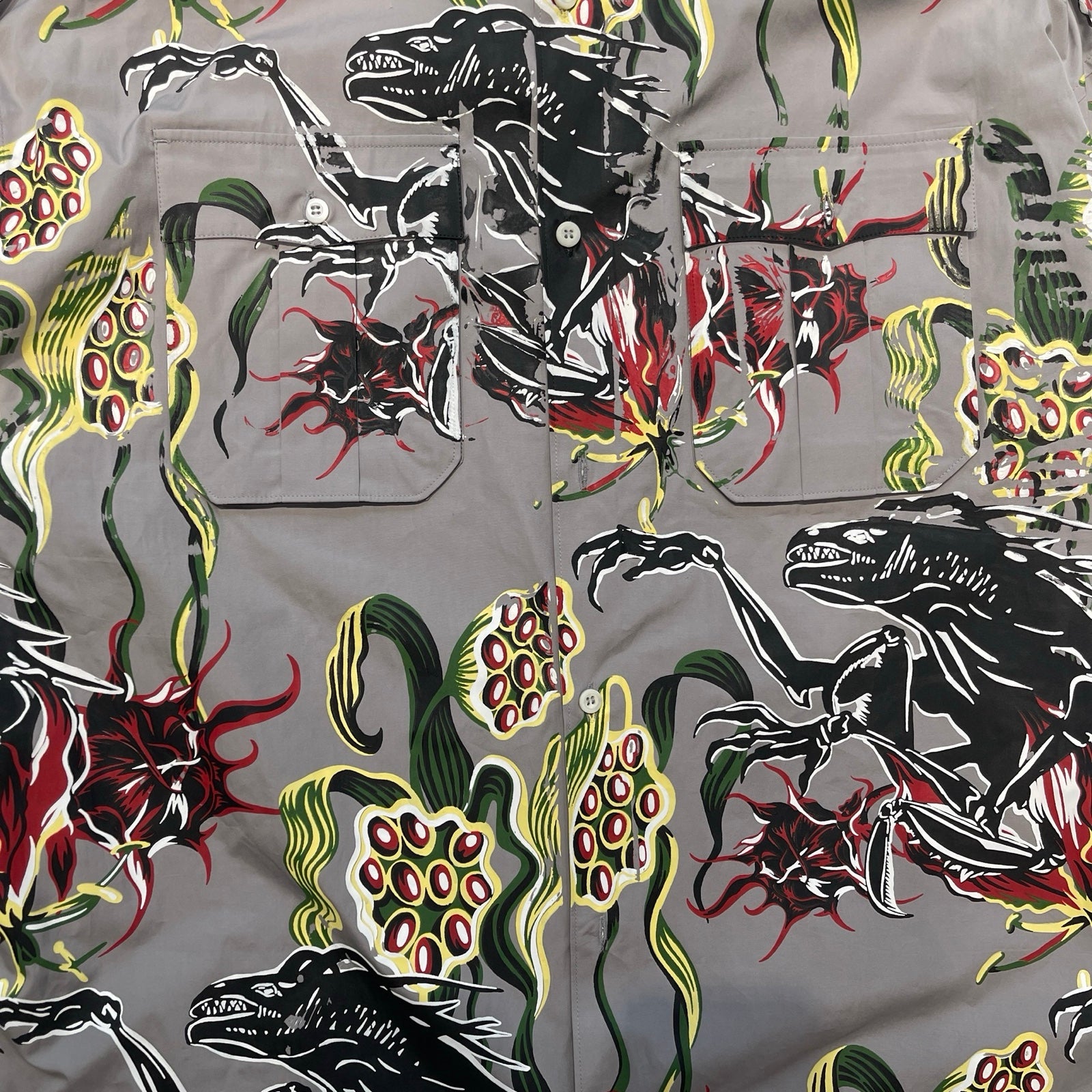 PRADA 2024SS Print Design Oversize Shirt SC766 Size XS