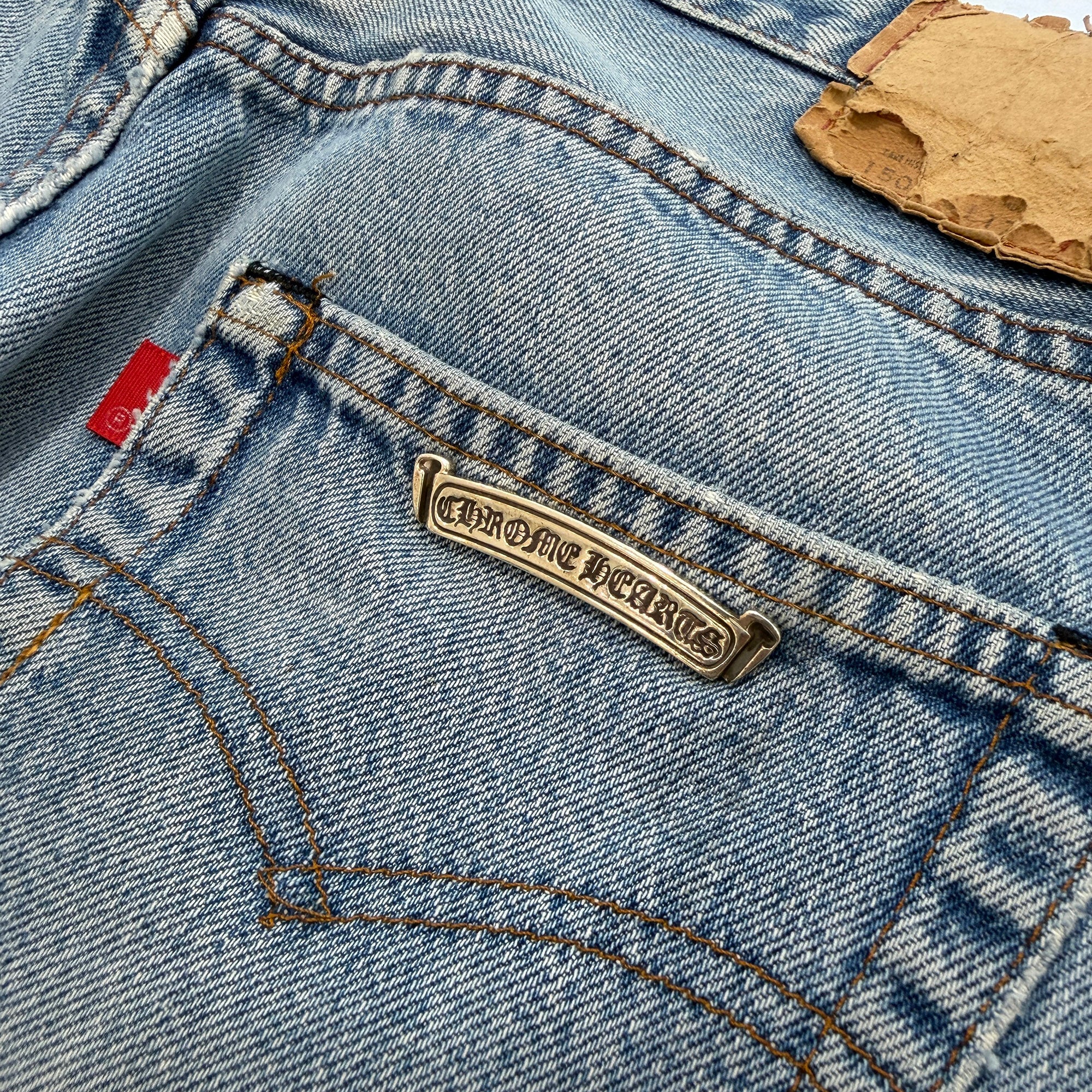 CHROME HEARTS × Levi's VNTG Leather Cross Patch Denim Pants Size 31 クロムハーツ × リーバイス ヴィンテージ レザークロスパッチ デニムパンツ サイズ31
