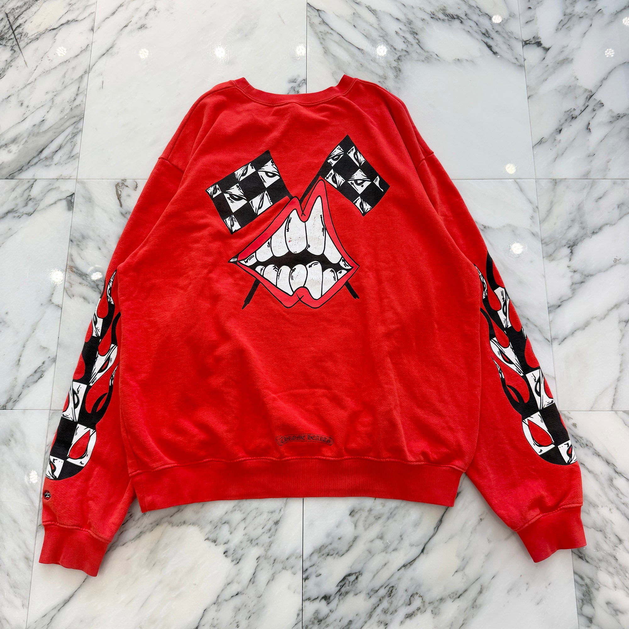 CHROME HEARTS × MATTY BOY PPO Ketchup Crew Neck Sweat Shirt Size L クロムハーツ × マッティボーイ ケチャップ クルーネック スウェットシャツ サイズL
