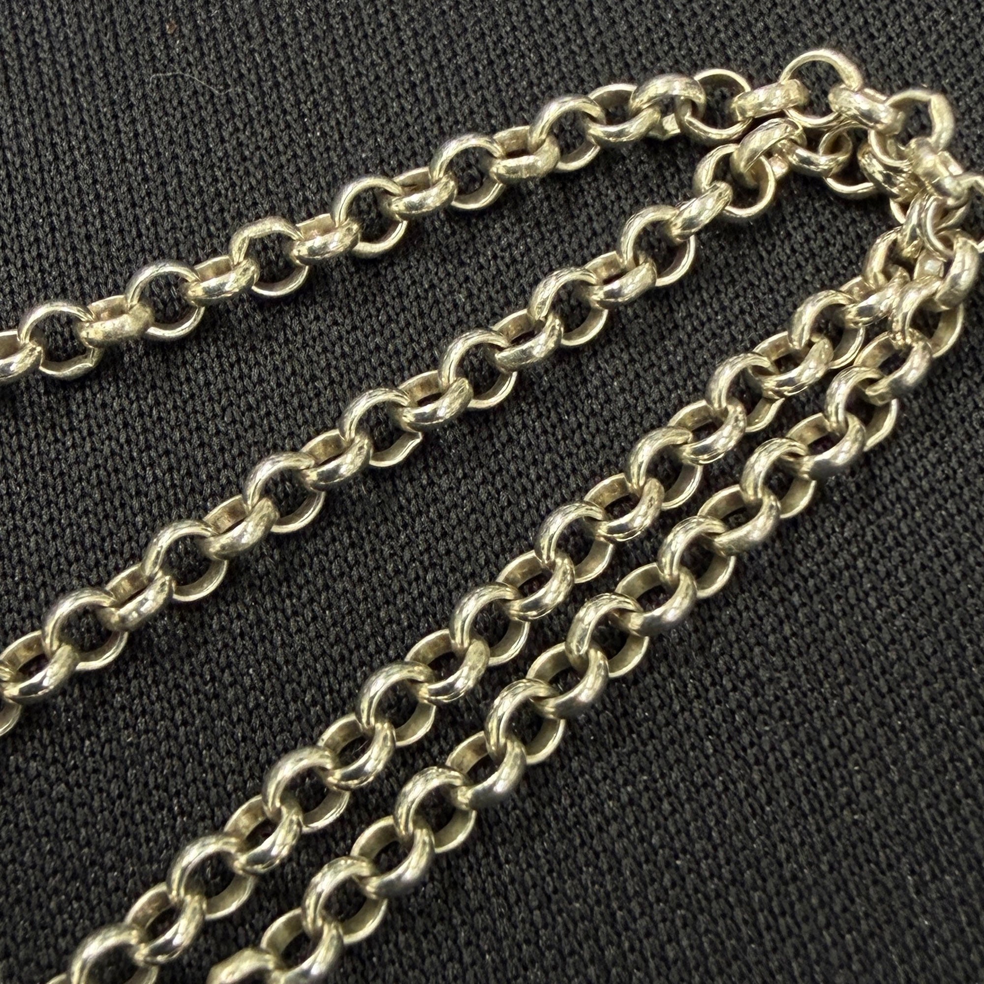 CHROME HEARTS Safety Pin Pendant Top 1 Diamond Roll Chain Necklace Size 16 Inch クロムハーツ セーフティピン 1ダイヤモンド ペンダントトップ ロールチェーン ネックレス サイズ16インチ
