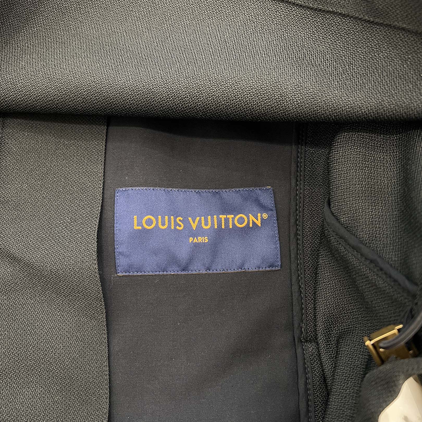 LOUIS VUITTON 2024AW Beads Logo Embellished Zip Up Jacket HRB21E Size 50 ルイヴィトン ビーズロゴ装飾 ジップアップ ブルゾン サイズ50
