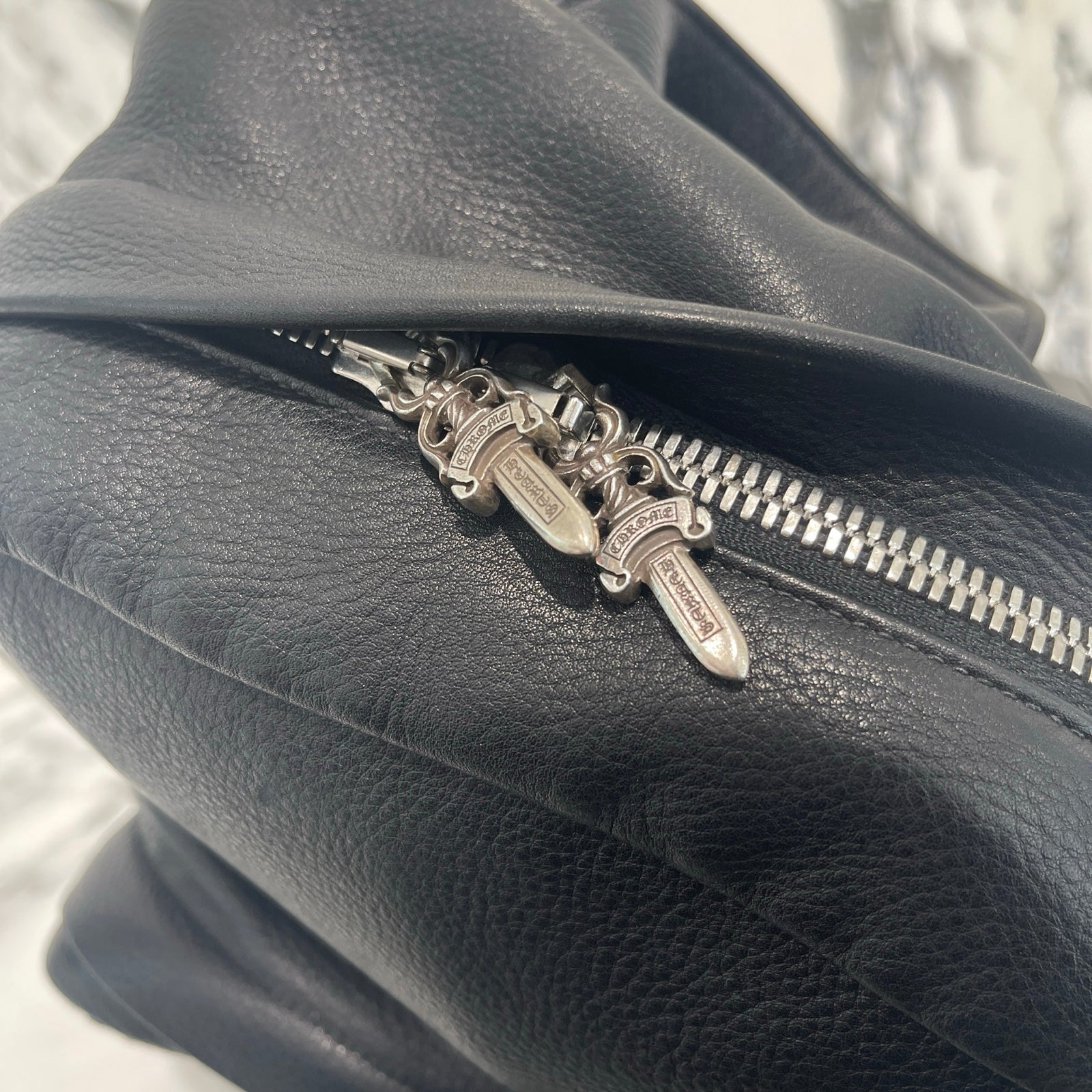 CHROME HEARTS Seventh Grade Leather Cross Patch Back Pack クロムハーツ セブンスグレード レザークロスパッチ バックパック