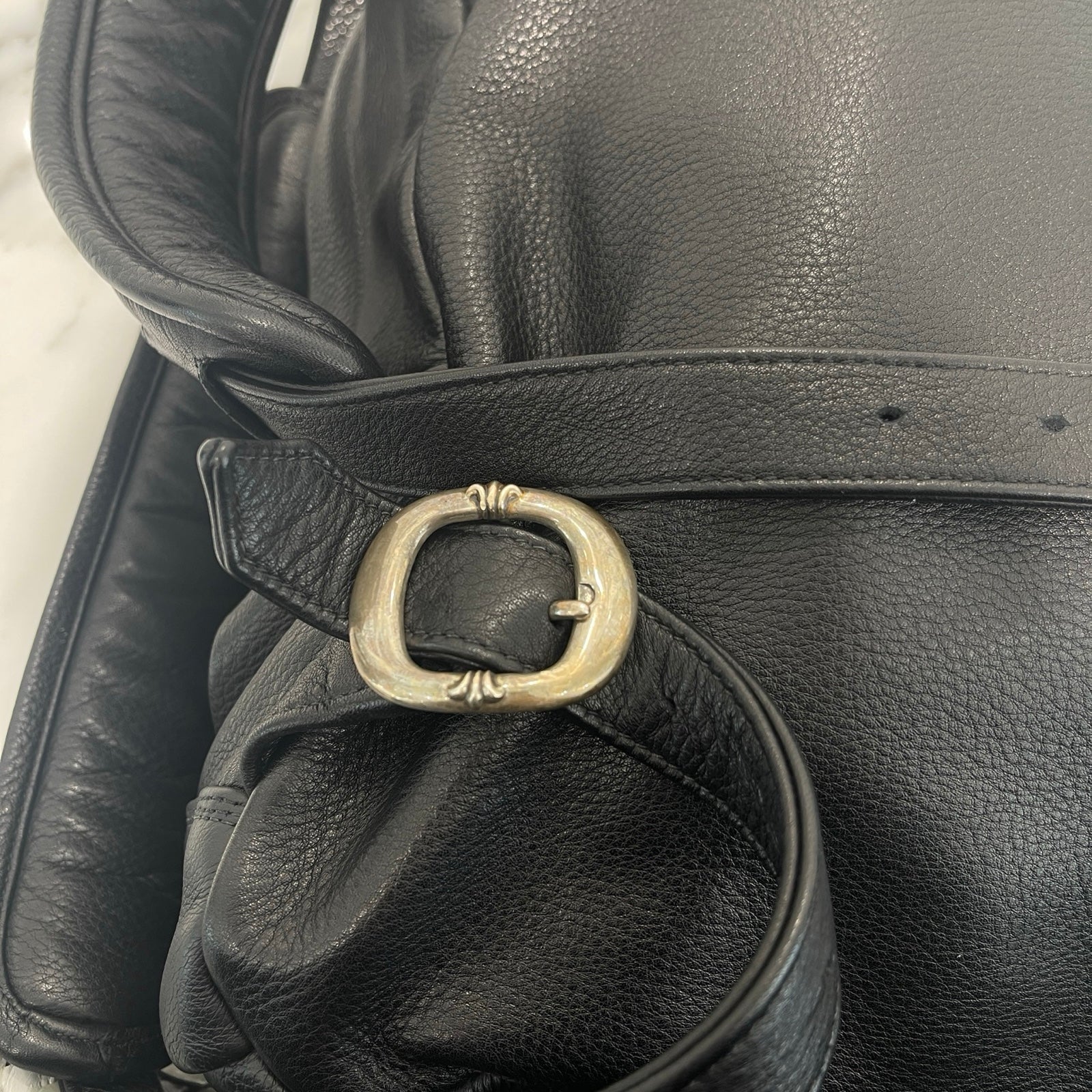 CHROME HEARTS Seventh Grade Leather Cross Patch Back Pack クロムハーツ セブンスグレード レザークロスパッチ バックパック