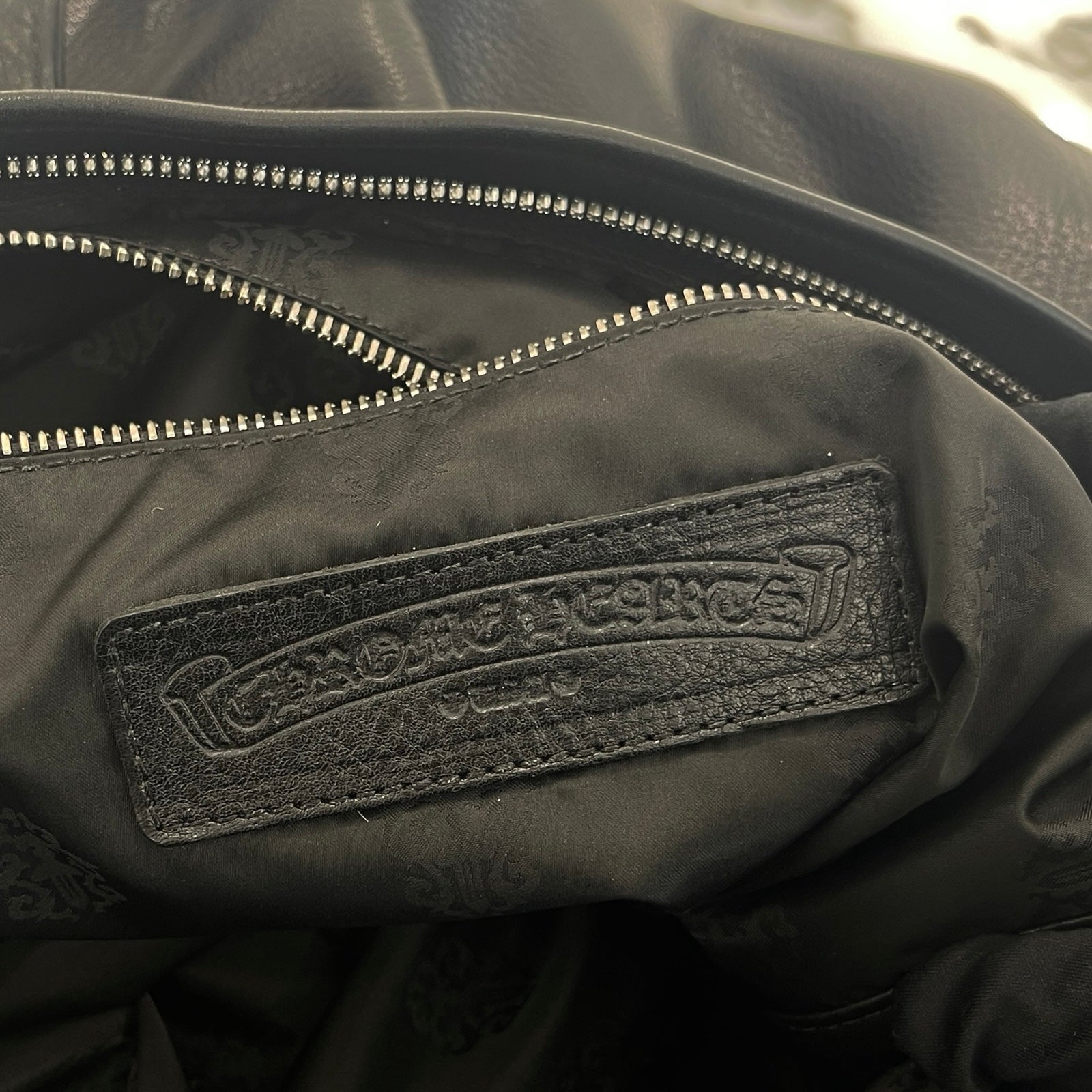 CHROME HEARTS Seventh Grade Leather Cross Patch Back Pack クロム