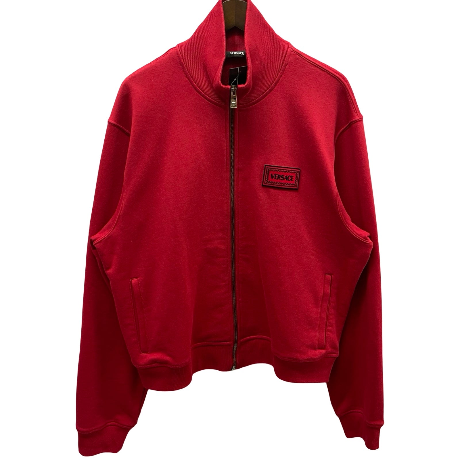 VERSACE 2024SS 90's Vintage Logo Zip Up Sweat Shirt 1016659 1A12492 Size XL
