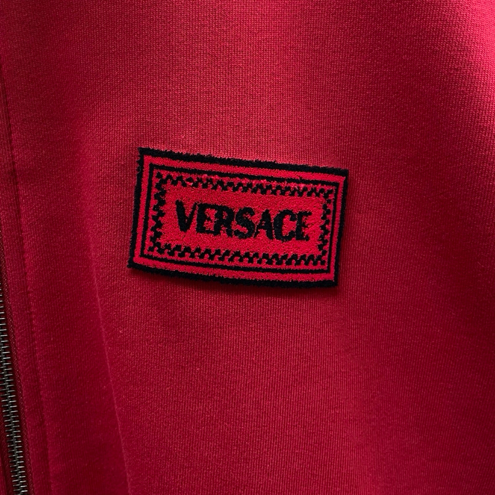VERSACE 2024SS 90's Vintage Logo Zip Up Sweat Shirt 1016659 1A12492 Size XL