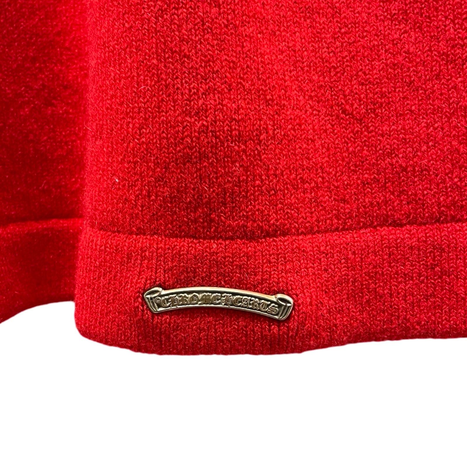 CHROME HEARTS Y NOT King Taco 3 Cemetery Cross Patch Cashmere Knit Sweater Size L