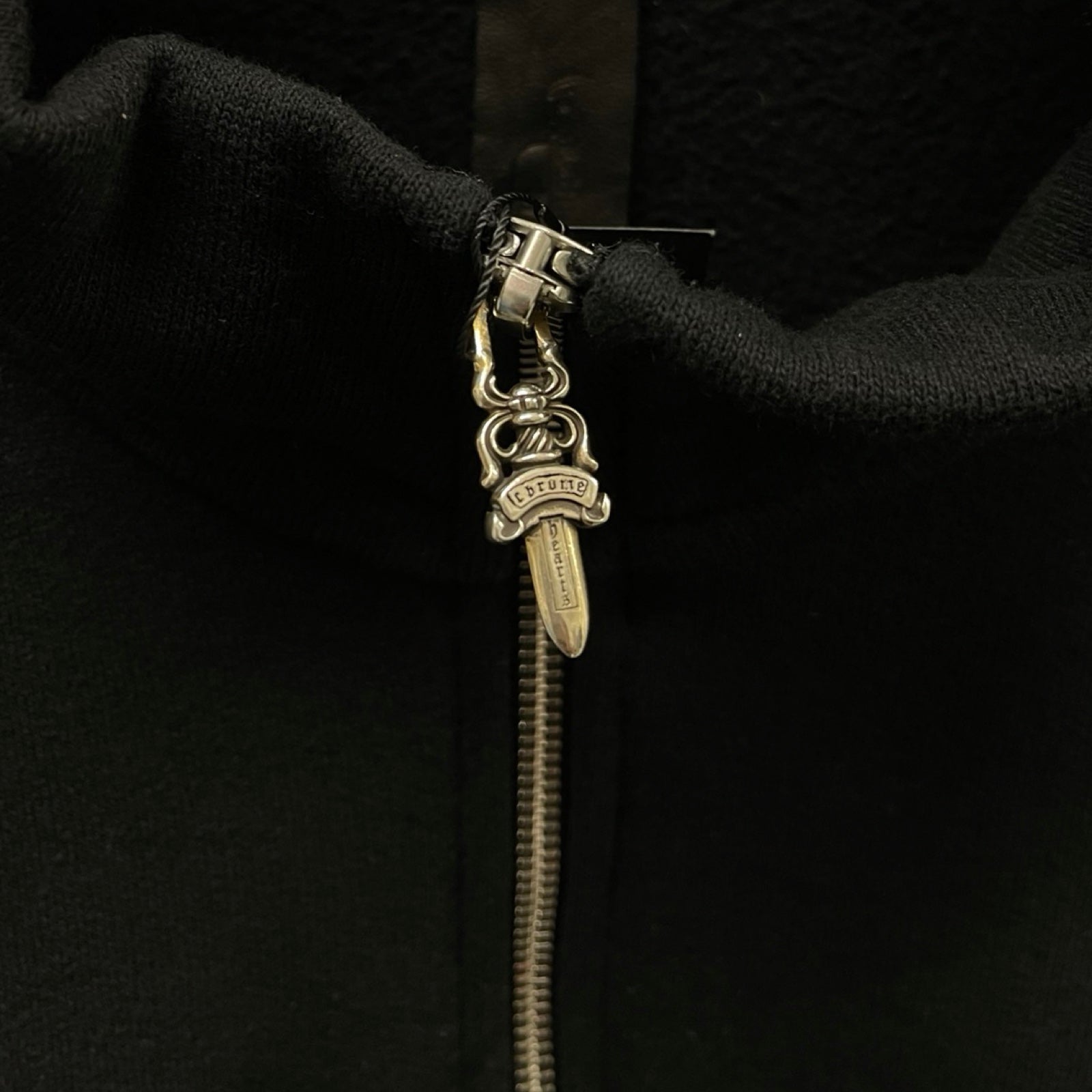 CHROME HEARTS Y NOT SLO RIDE Half Zip Sweat Shirt Size L