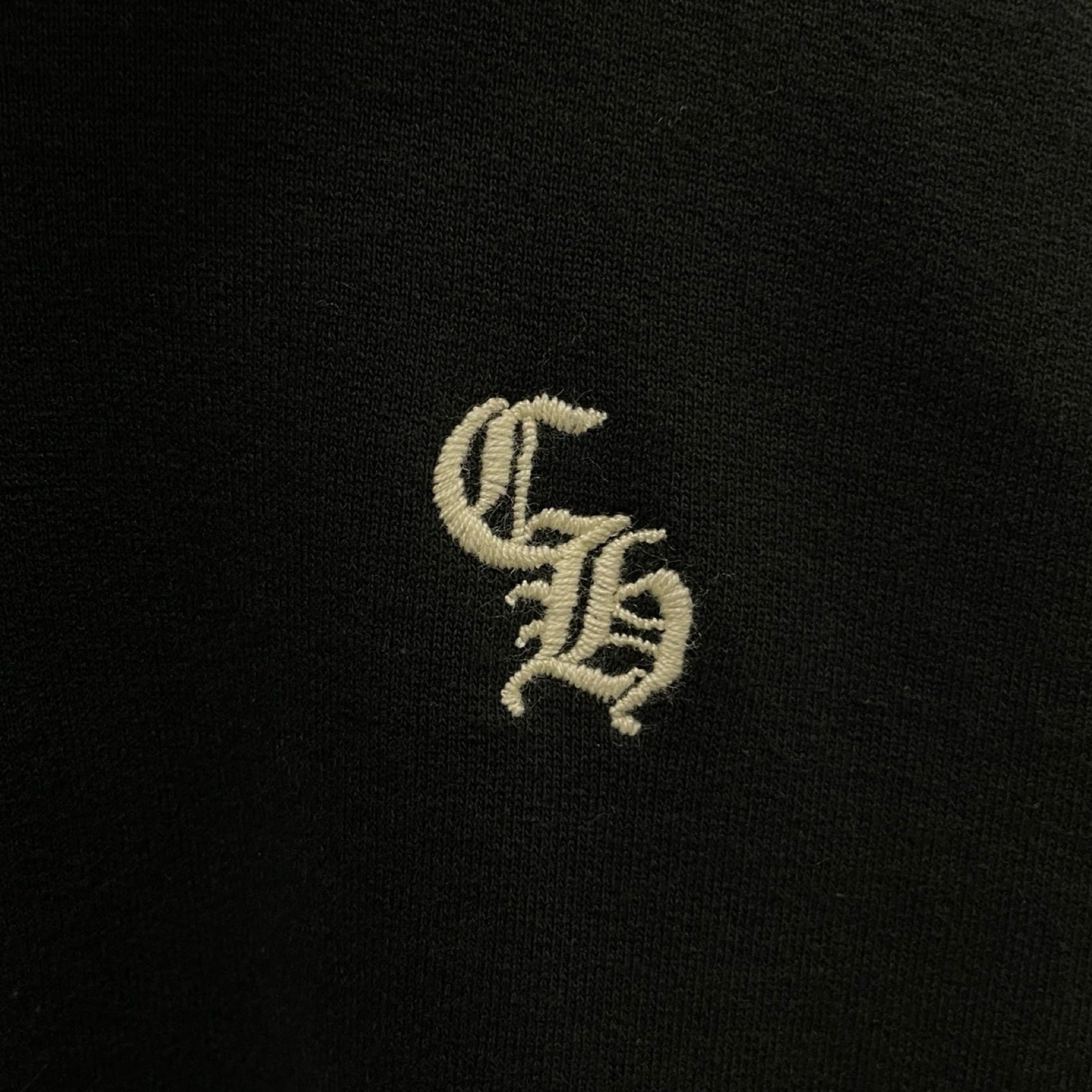 CHROME HEARTS Y NOT SLO RIDE Half Zip Sweat Shirt Size L