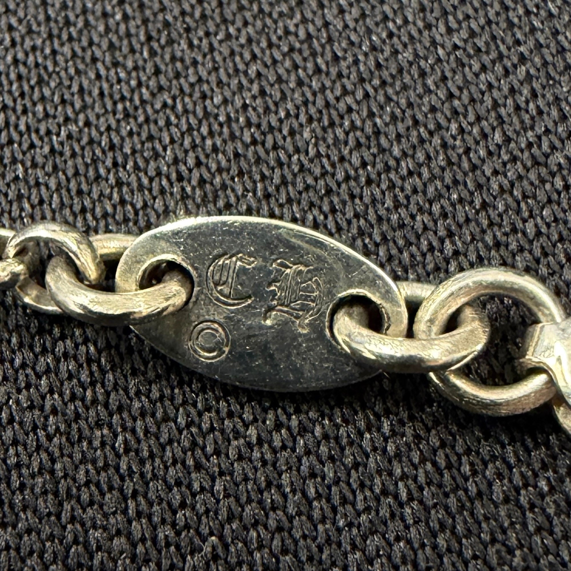 CHROME HEARTS Safety Pin Pendant Top 1 Diamond Roll Chain Necklace Size 16 Inch クロムハーツ セーフティピン 1ダイヤモンド ペンダントトップ ロールチェーン ネックレス サイズ16インチ