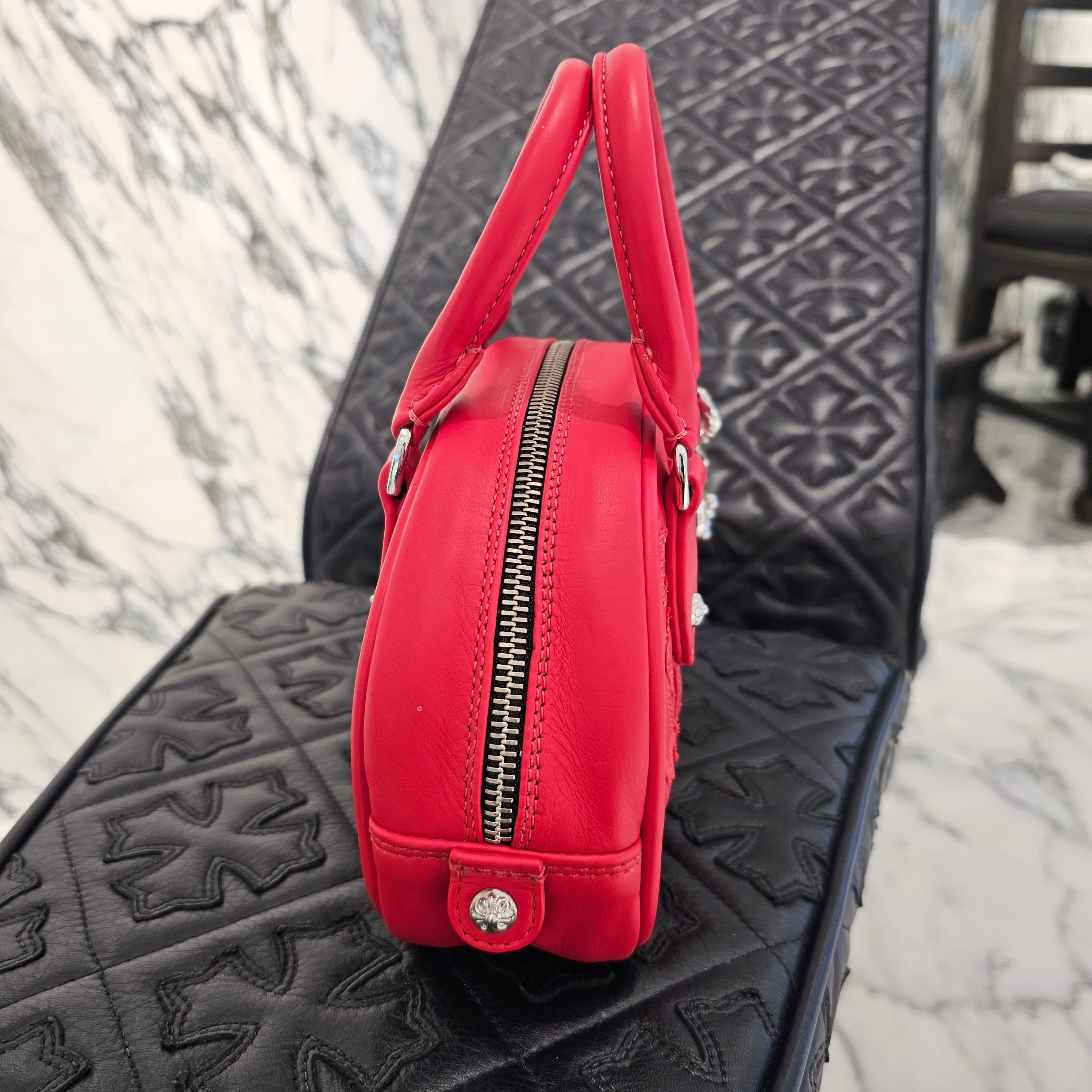 CHROME HEARTS Tiny GYM Cemetery Cross Patch Hand Bag クロムハーツ タイニーCHクロス ジムバッグ