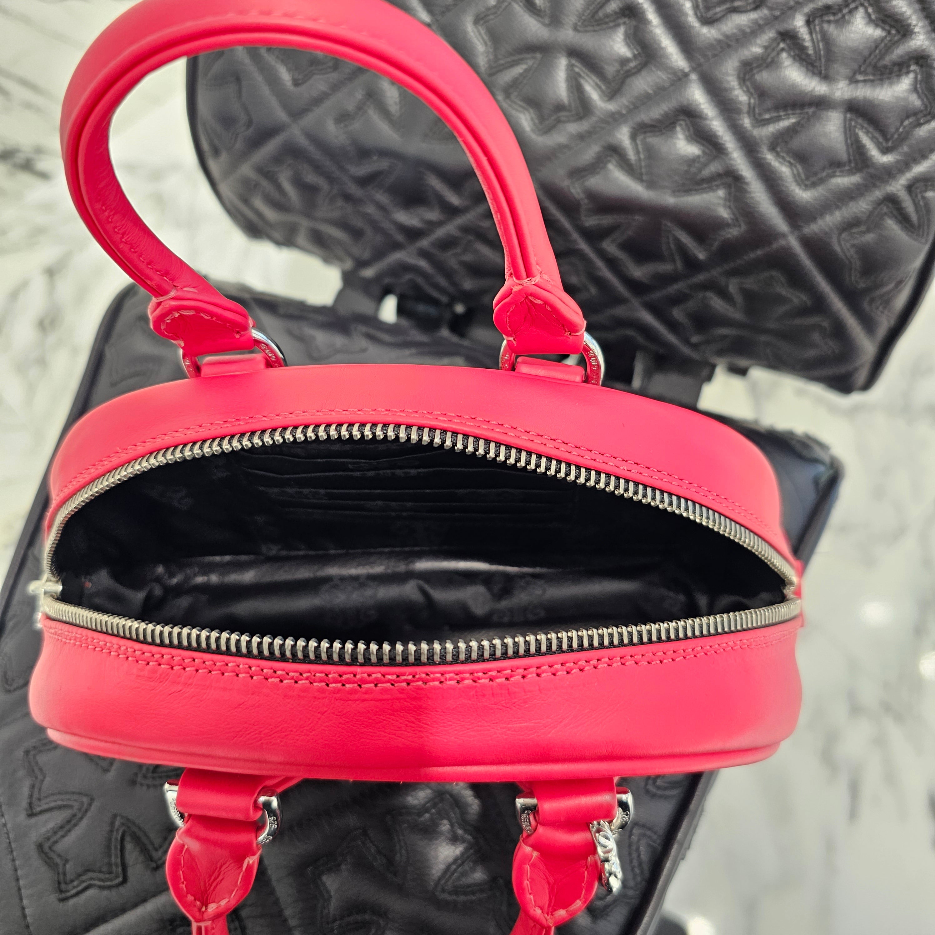 CHROME HEARTS Tiny GYM Cemetery Cross Patch Hand Bag クロムハーツ タイニーCHクロス ジムバッグ