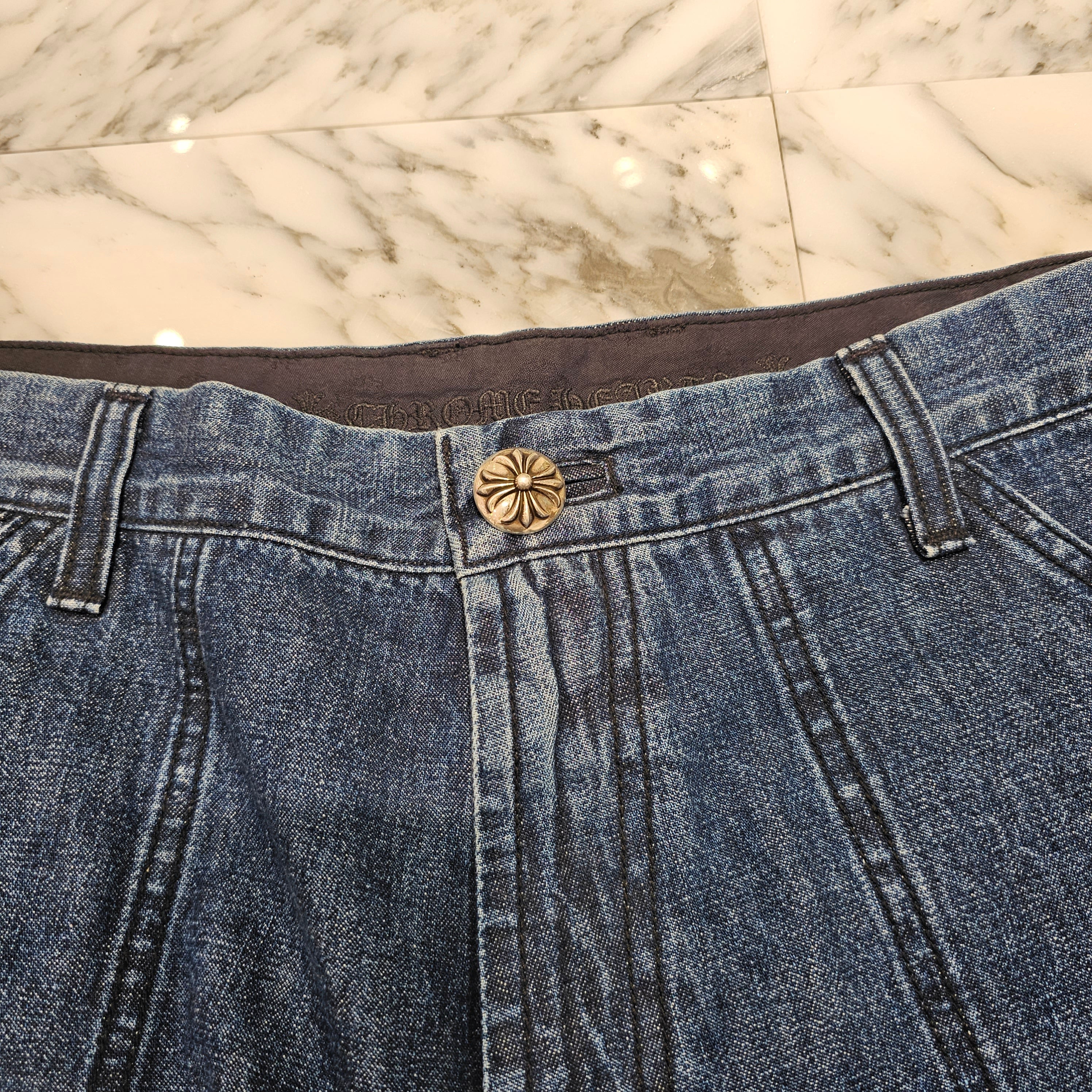 CHROME HEARTS GUMBO Garage Woshed Cross Ball Jeans Size 28 クロムハーツ ガンボガレージ ウォッシュ加工 ジーンズ サイズ28