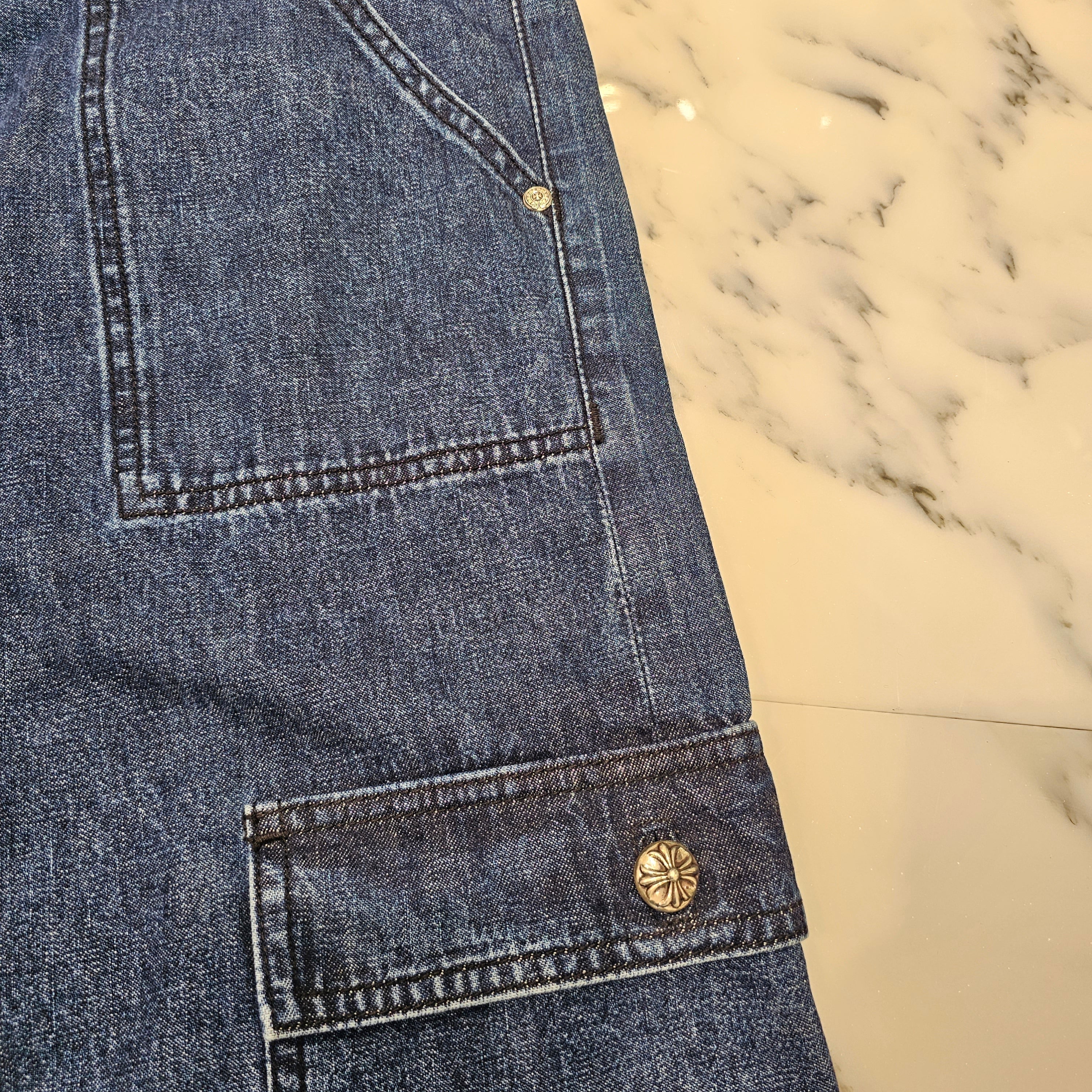 CHROME HEARTS GUMBO Garage Woshed Cross Ball Jeans Size 28 クロムハーツ ガンボガレージ ウォッシュ加工 ジーンズ サイズ28
