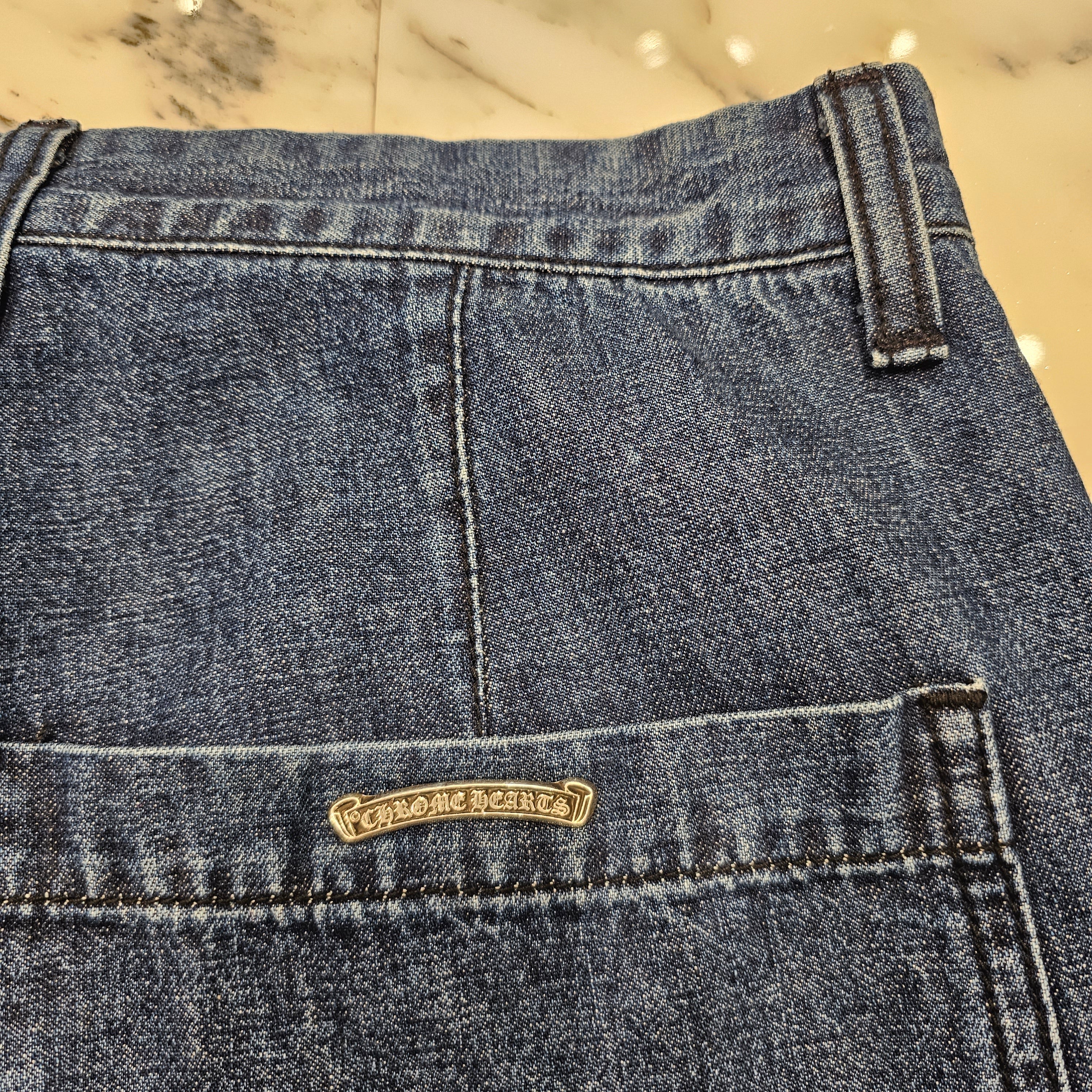 CHROME HEARTS GUMBO Garage Woshed Cross Ball Jeans Size 28 クロムハーツ ガンボガレージ ウォッシュ加工 ジーンズ サイズ28