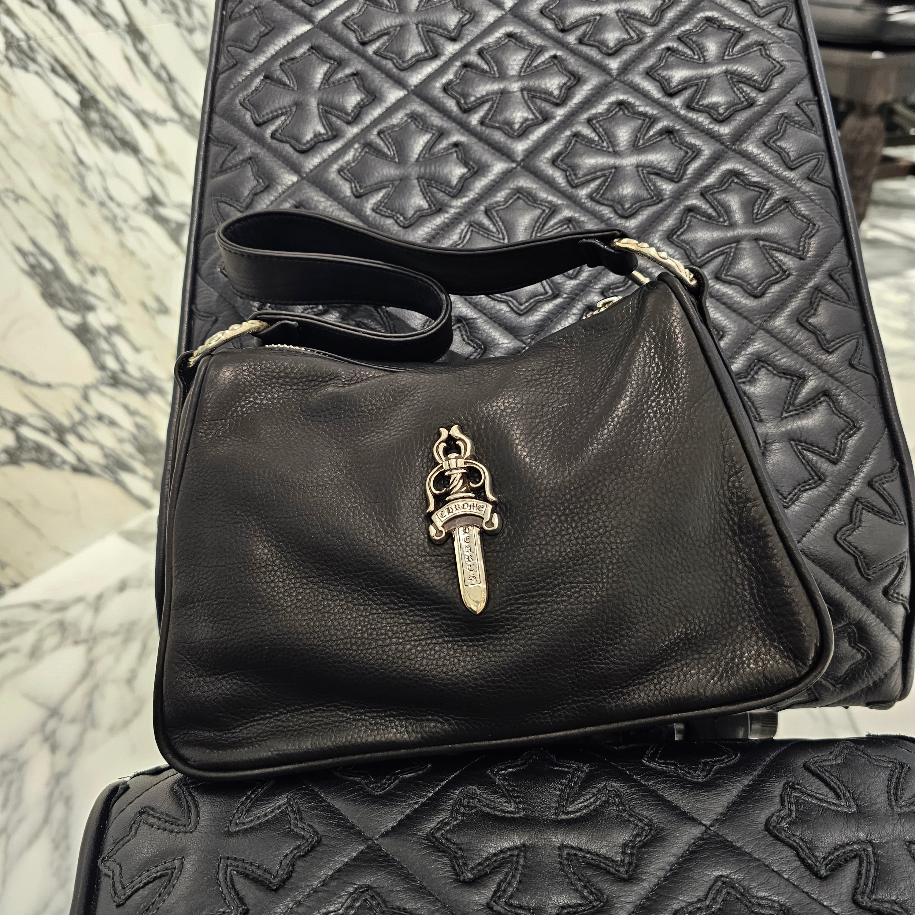 CHROME HEARTS CHICKEN NUGGET Small Leather Shoulder Bag クロムハーツ チキンナゲット スモールレザー ショルダーバッグ